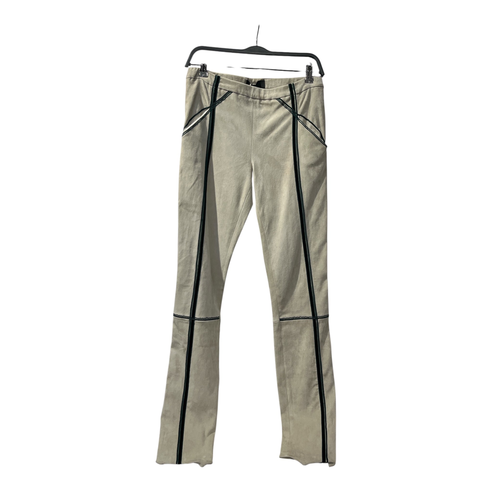 Haider Ackermann/Skinny Pants/XS/Suede/GRN/GREEN STRIPES view 1