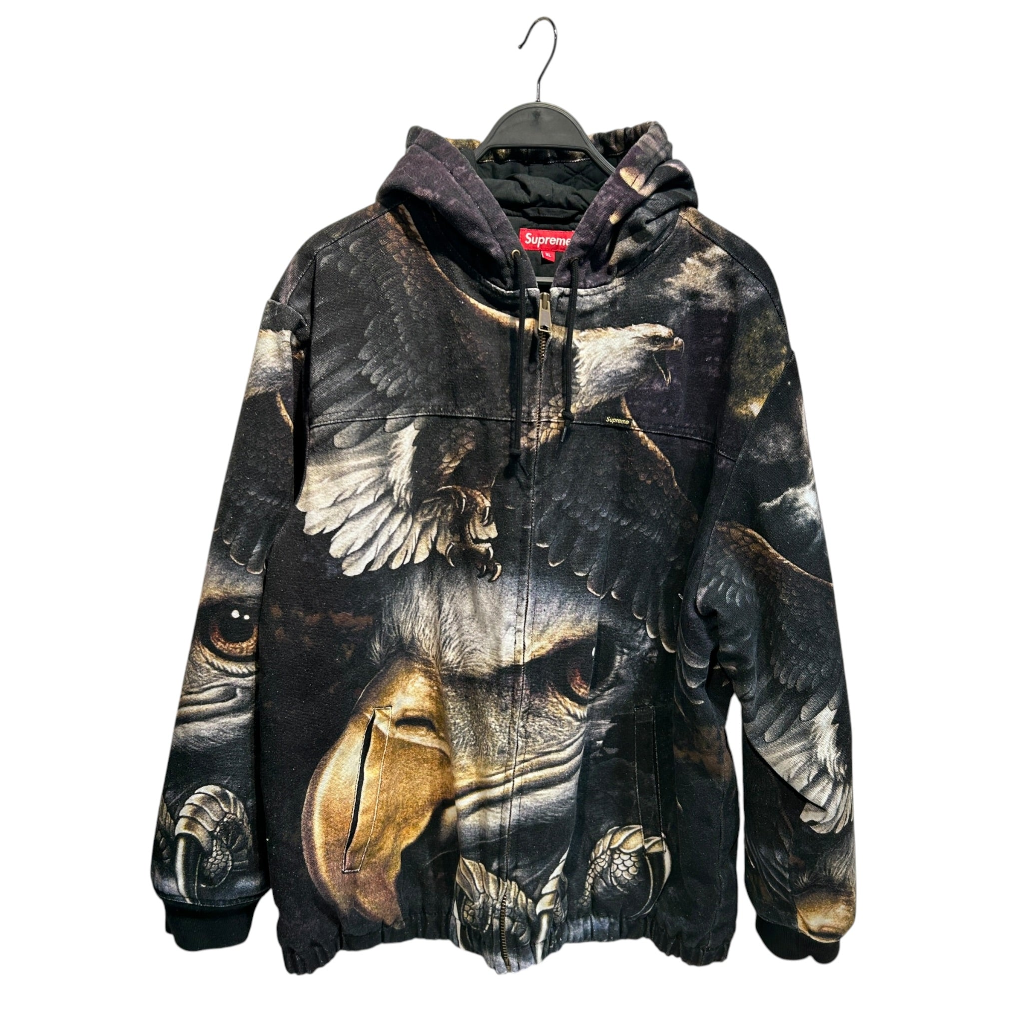 Supreme/Zip Up Hoodie/XL/All Over Print/Cotton/BLK/Eagle Work Jacket view 1