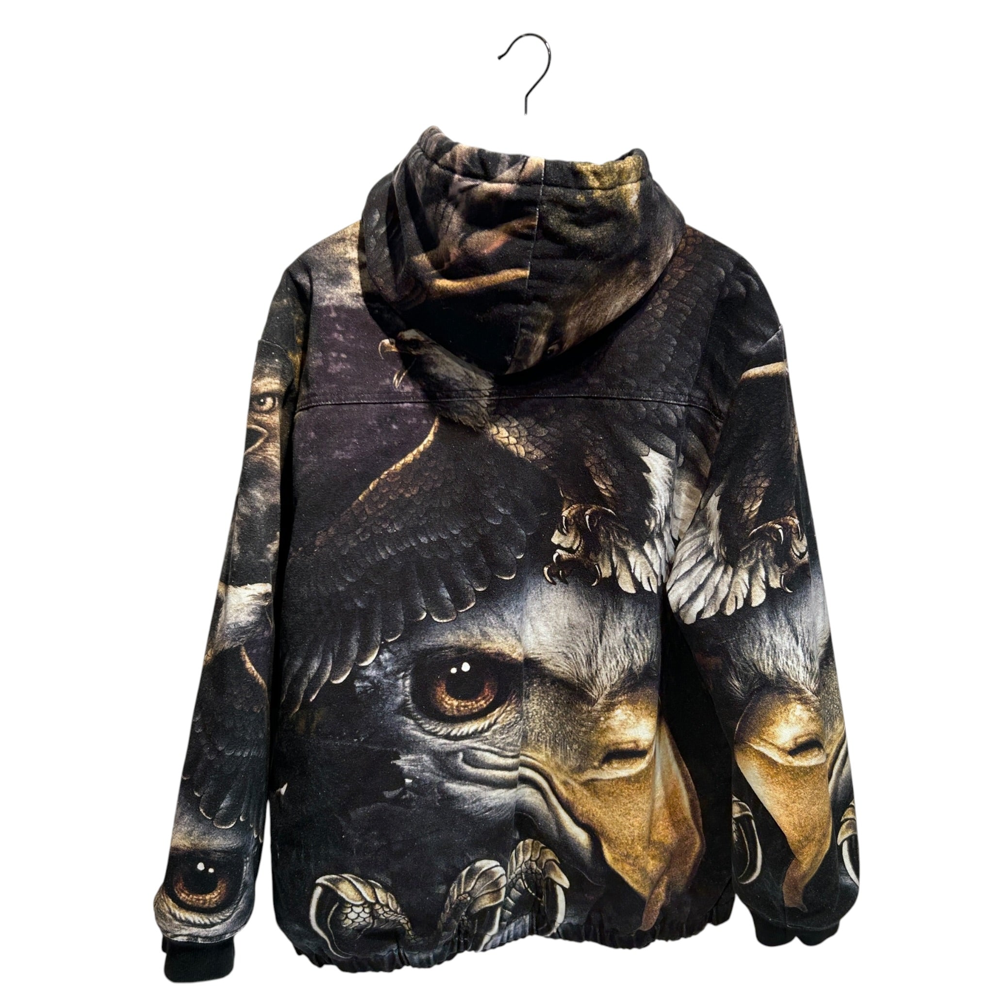 Supreme/Zip Up Hoodie/XL/All Over Print/Cotton/BLK/Eagle Work Jacket view 2