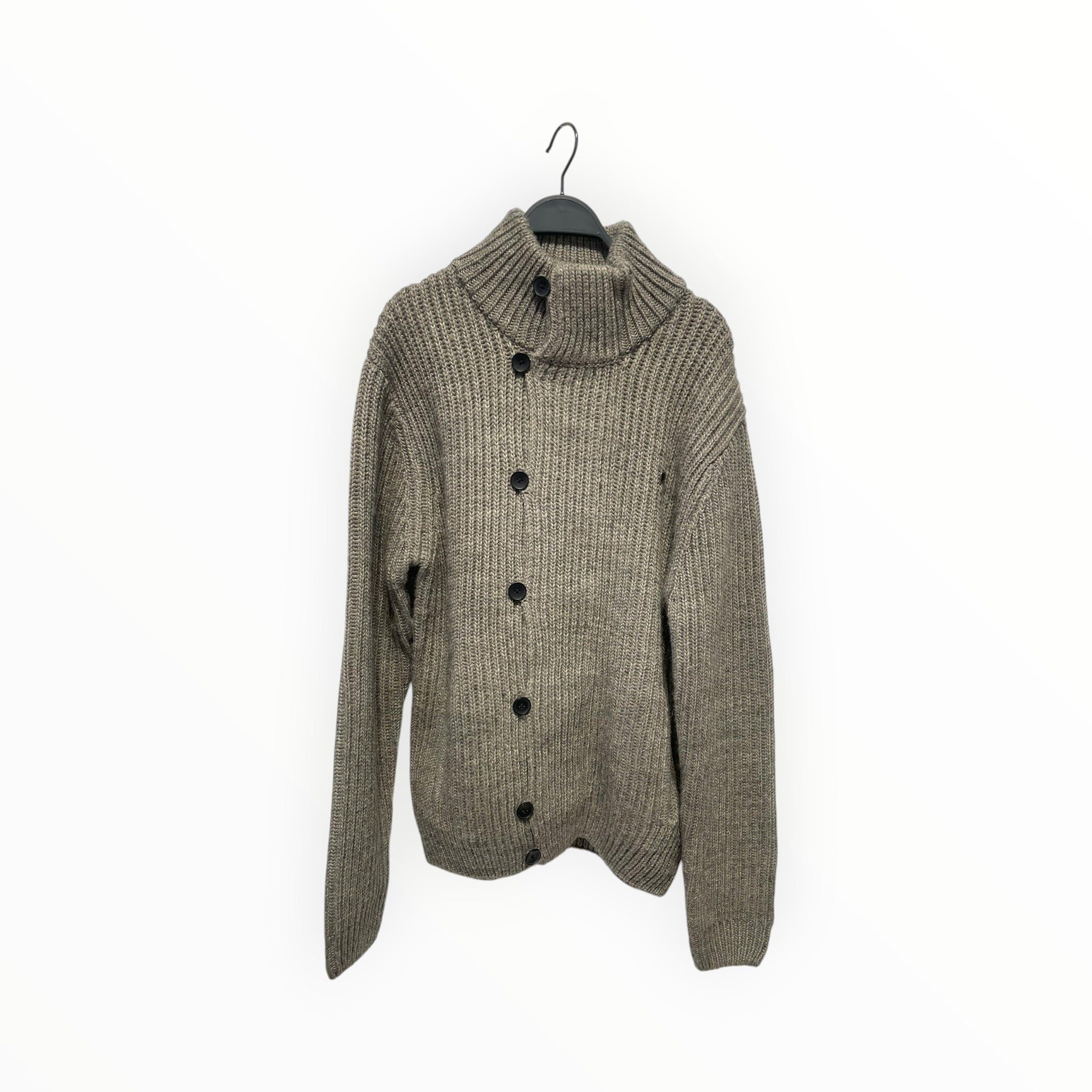 COLD METHOD/Sweater/XL/Wool/KHK/ZIP UP/ BUTTO UP HIGH NECK view 1