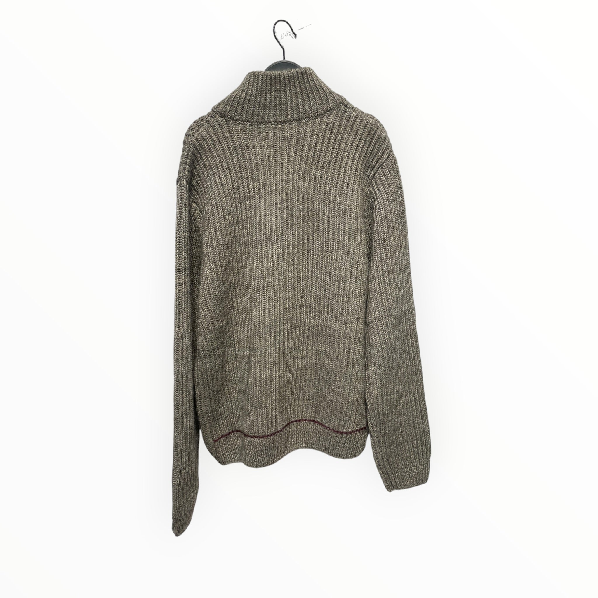 COLD METHOD/Sweater/XL/Wool/KHK/ZIP UP/ BUTTO UP HIGH NECK view 2