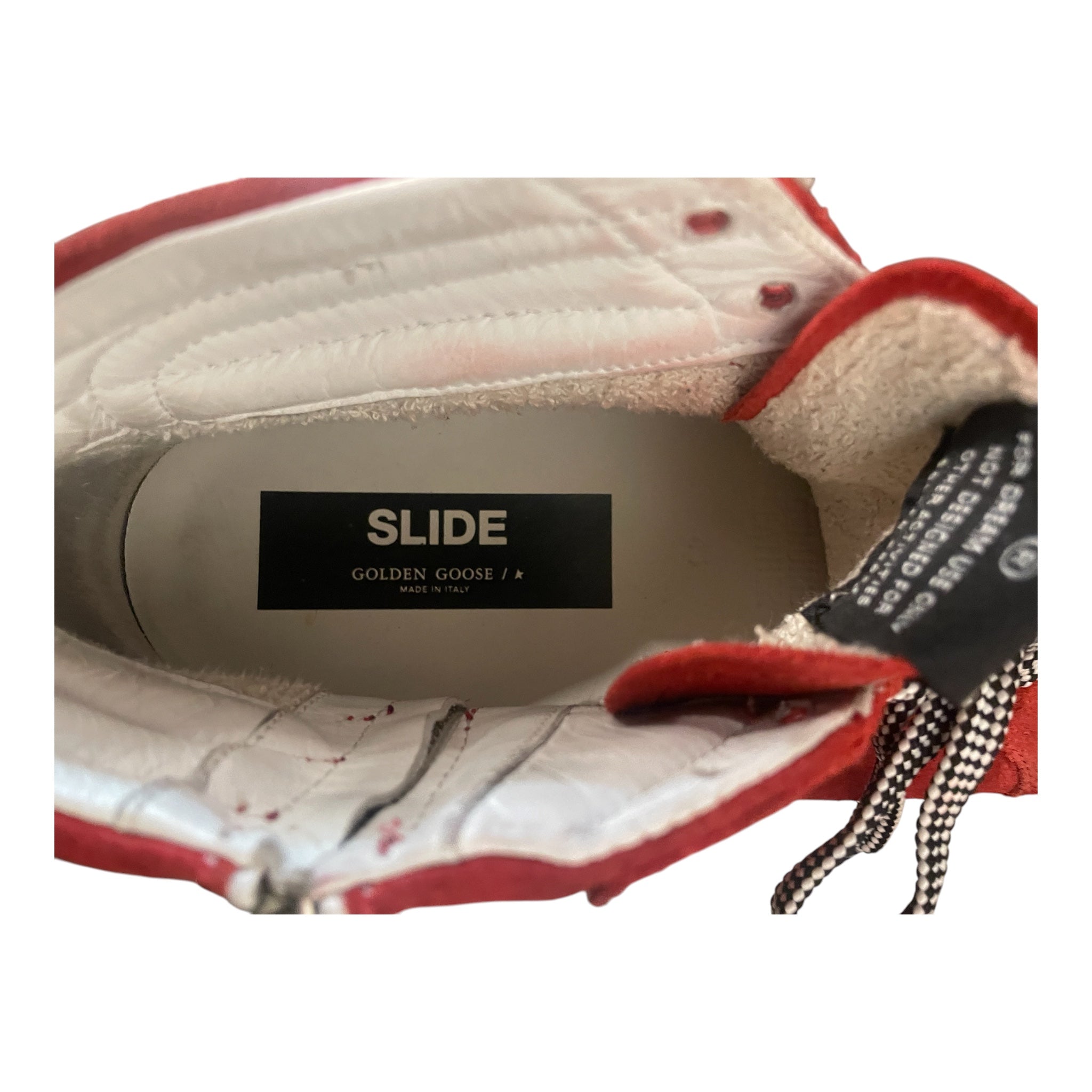 GOLDEN GOOSE/Hi-Sneakers/EU 44/Suede/RED/SK8 HIGH TRAINERS/CHECKER LACE view 4