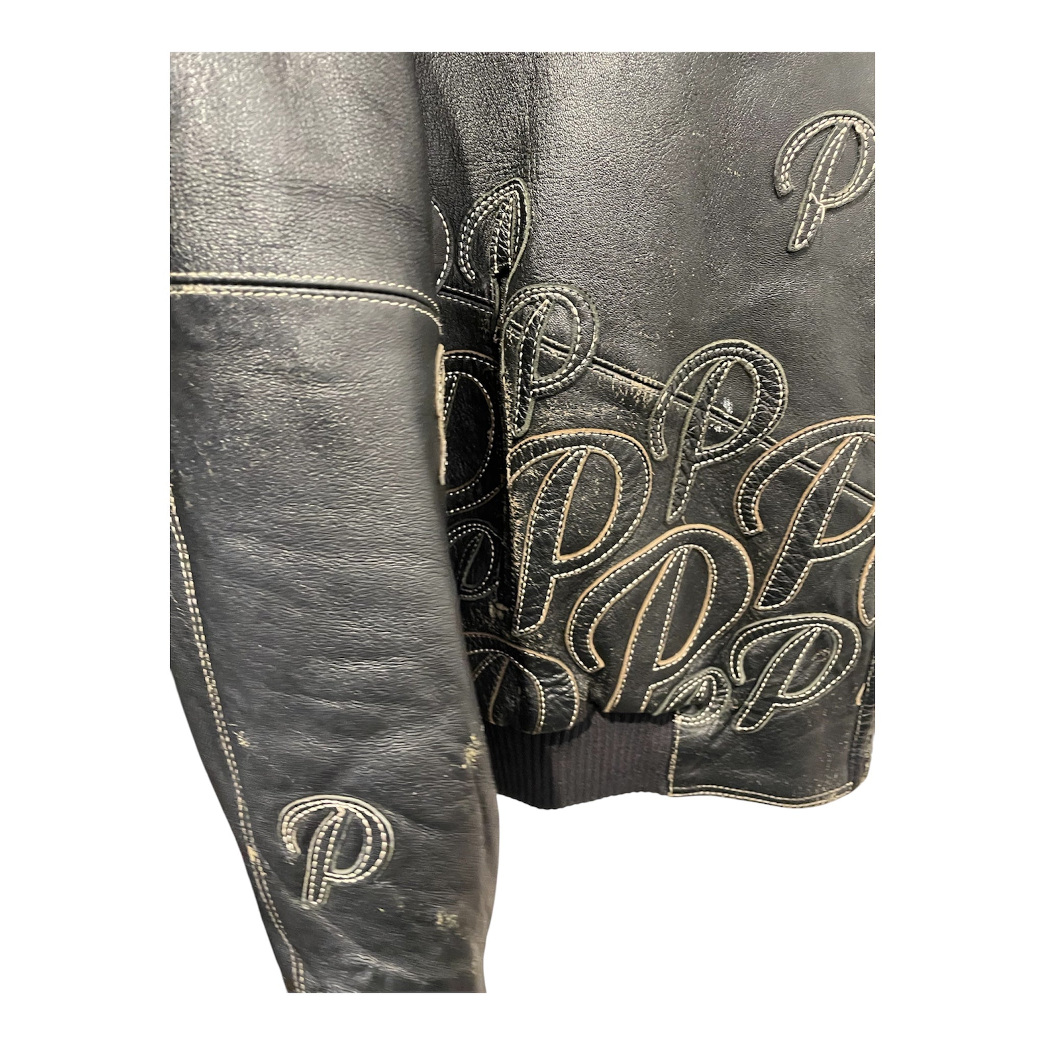 Pelle Pelle/Leather Jkt/18/Leather/BLK/MARC BUCHANAN FUR EMBROIDER P view 7