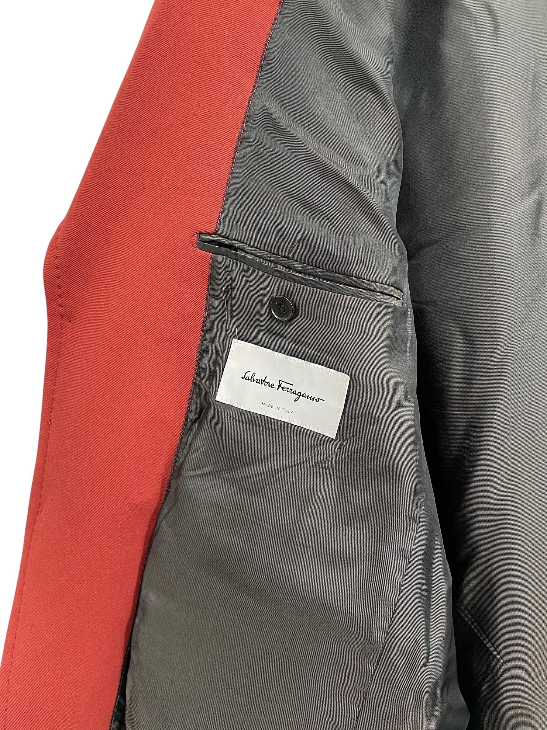 Salvatore Ferragamo/Coat/Cotton/RED/BLAZER\DBL POCKETS view 4