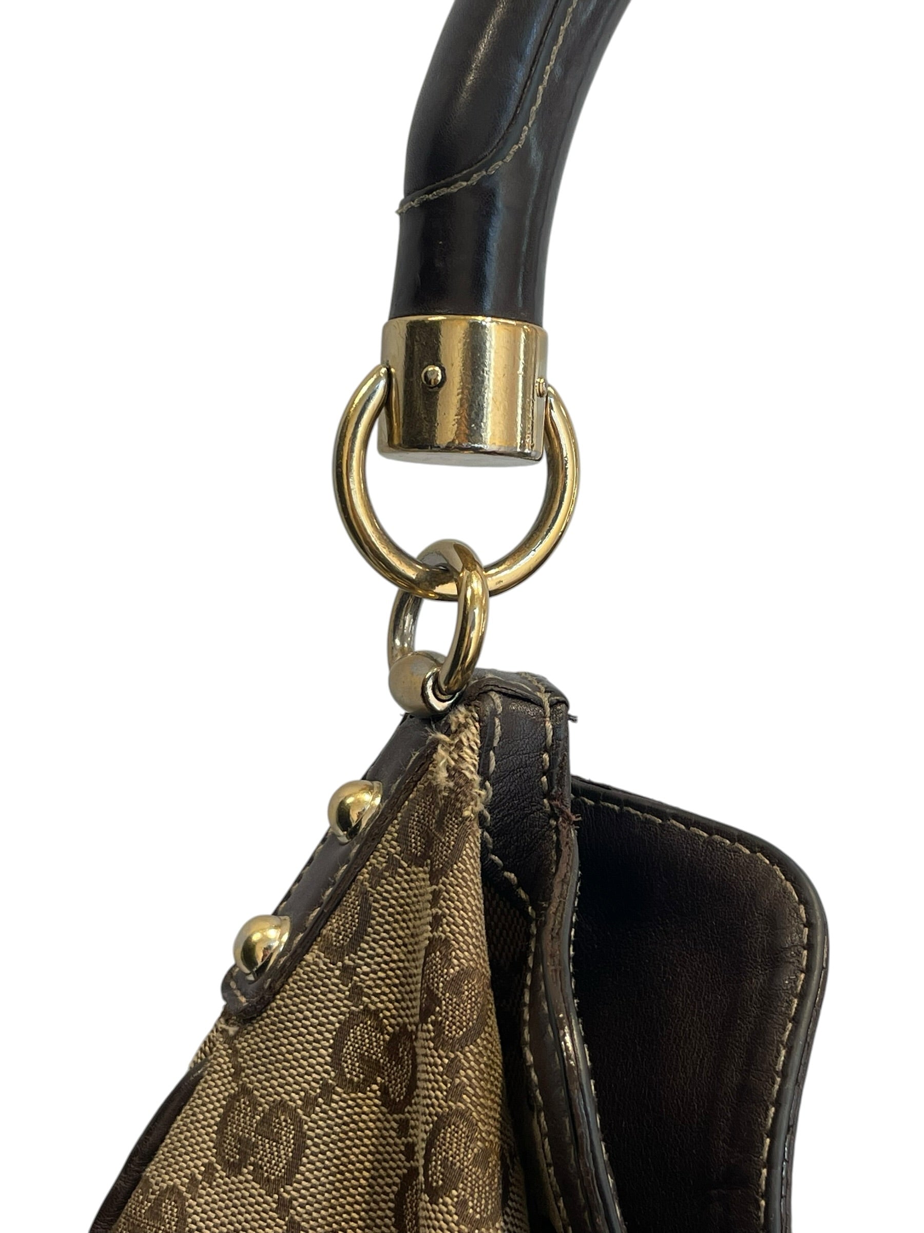 GUCCI/Hand Bag/Monogram/Cotton/KHK/GG Canvas Indy Tassel Handbag view 6