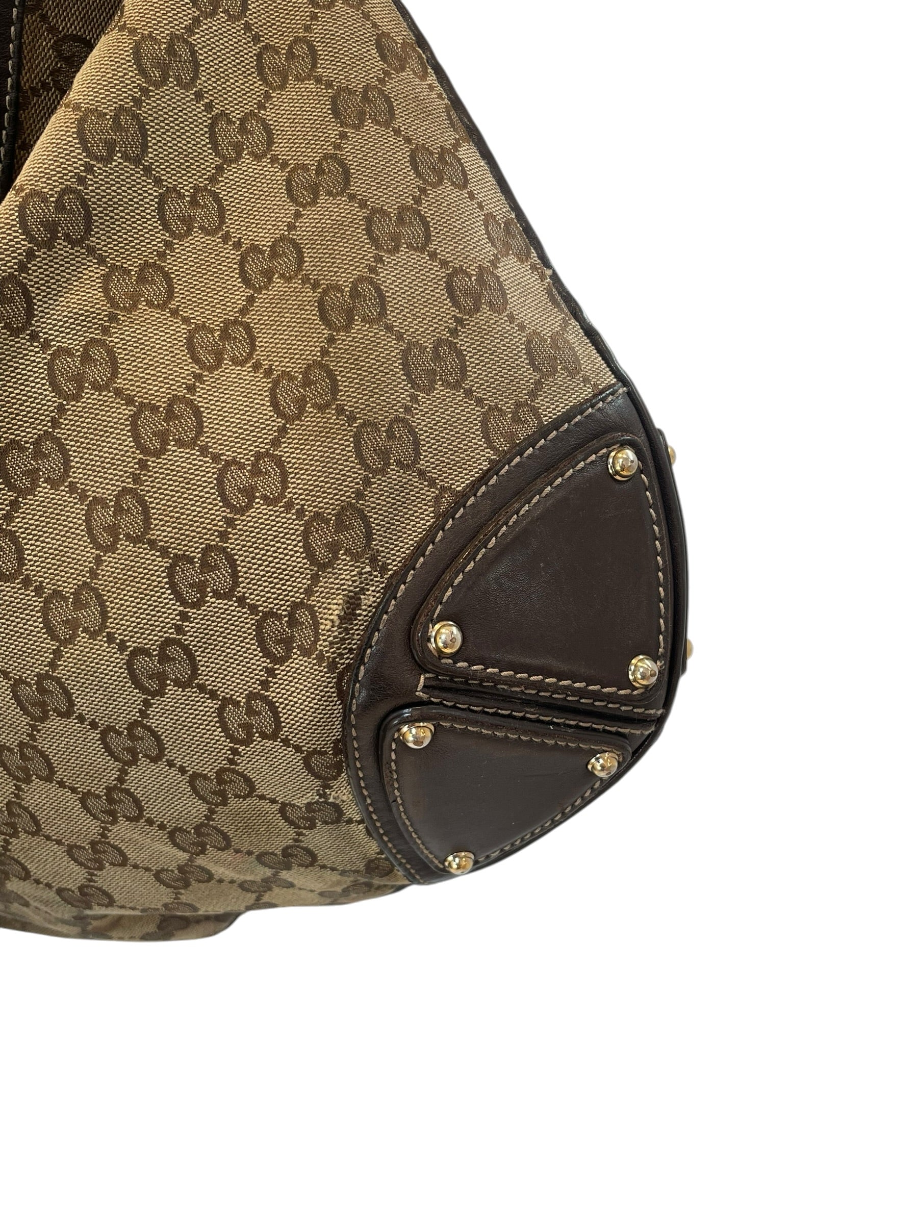 GUCCI/Hand Bag/Monogram/Cotton/KHK/GG Canvas Indy Tassel Handbag view 9