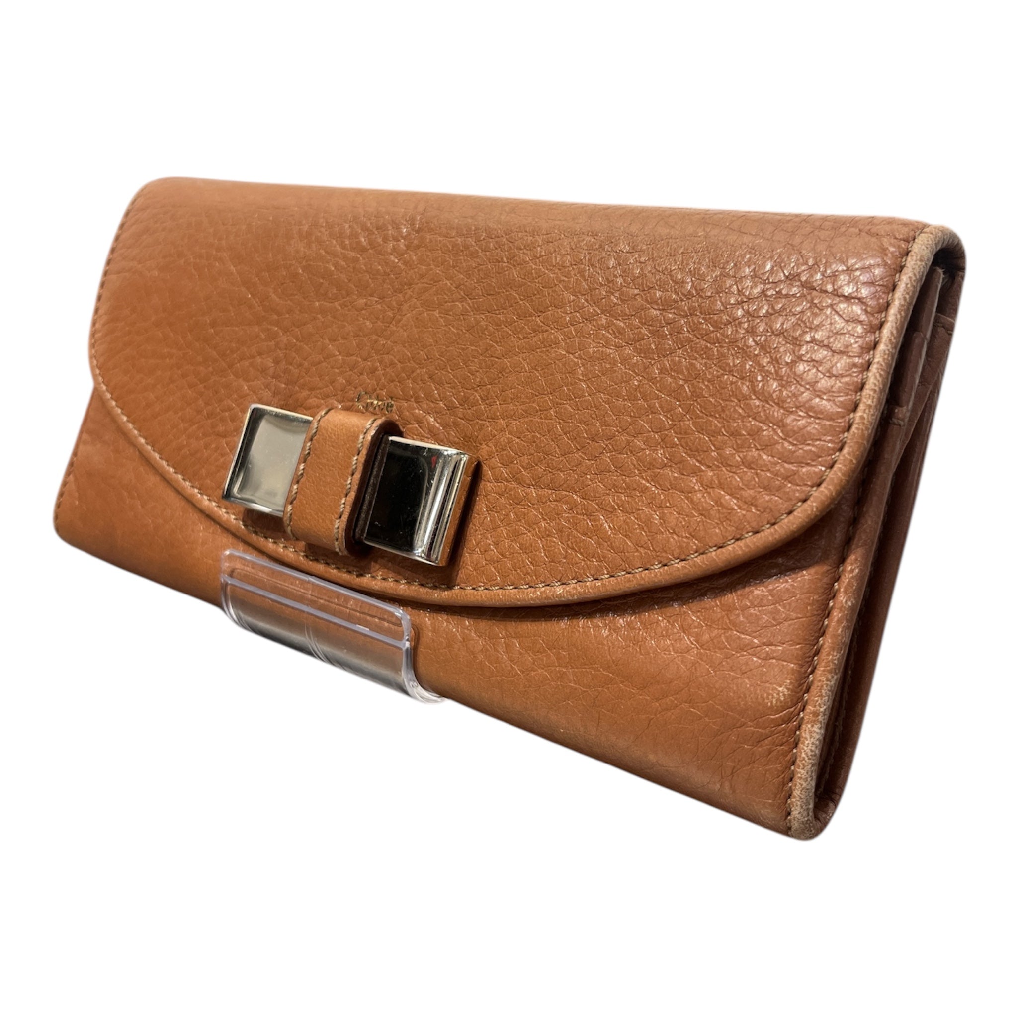 Chloe/Long Wallet/Leather/BEG/SILVER BOW DETAIL view 1