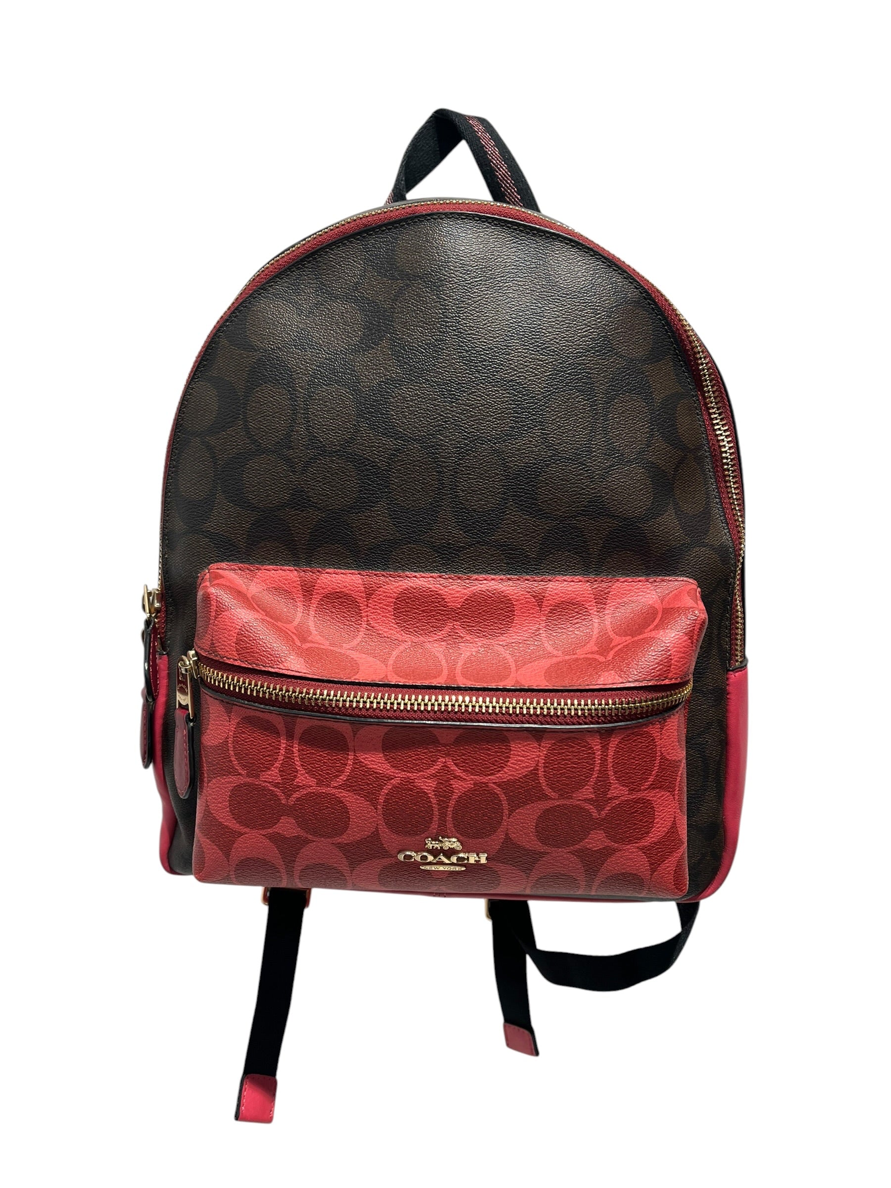 COACH/Backpack/All Over Print/Leather/PNK/Signature Canvas view 1