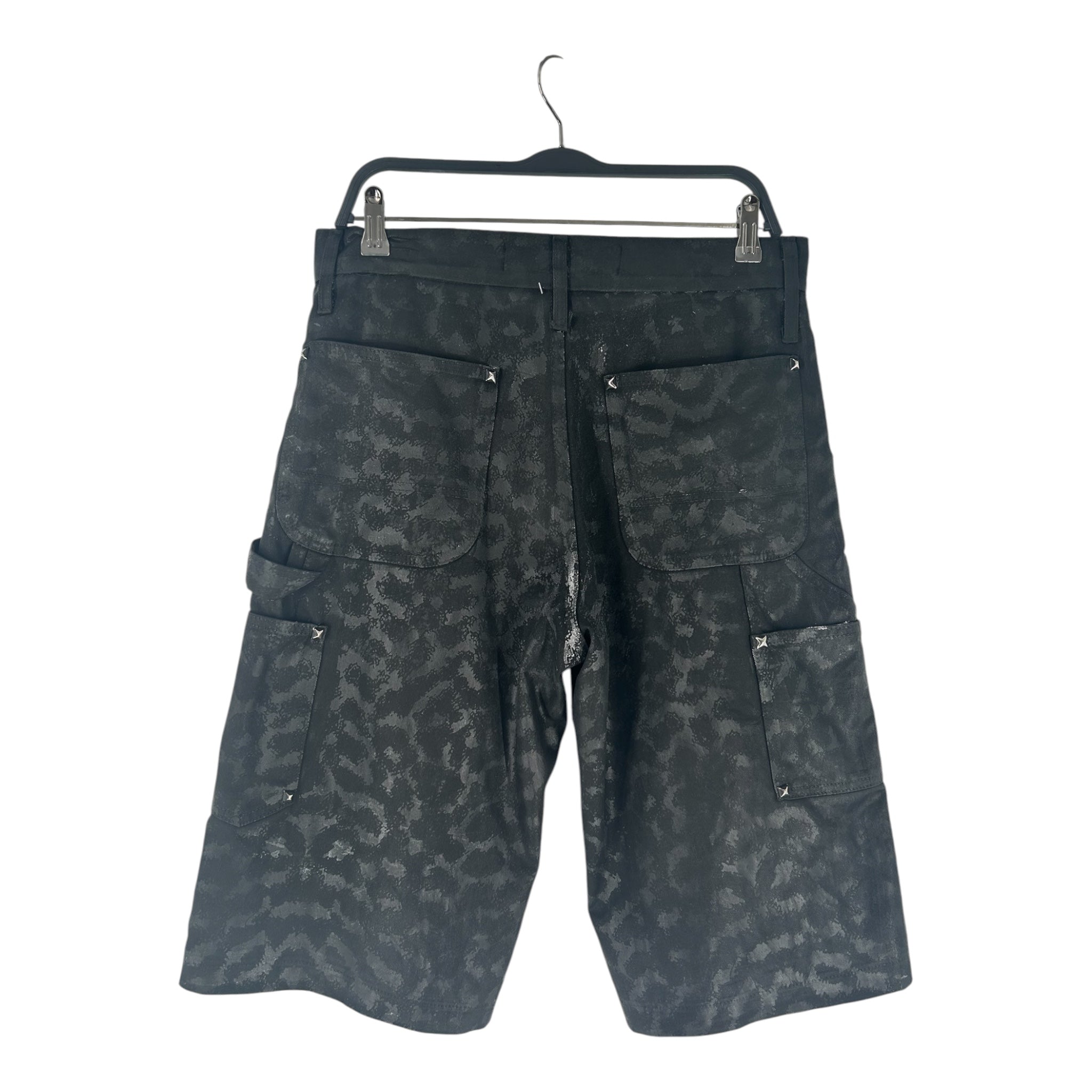 LOST INTRICACY/Shorts/30/Cotton/BLK/waxed carpenter short view 2