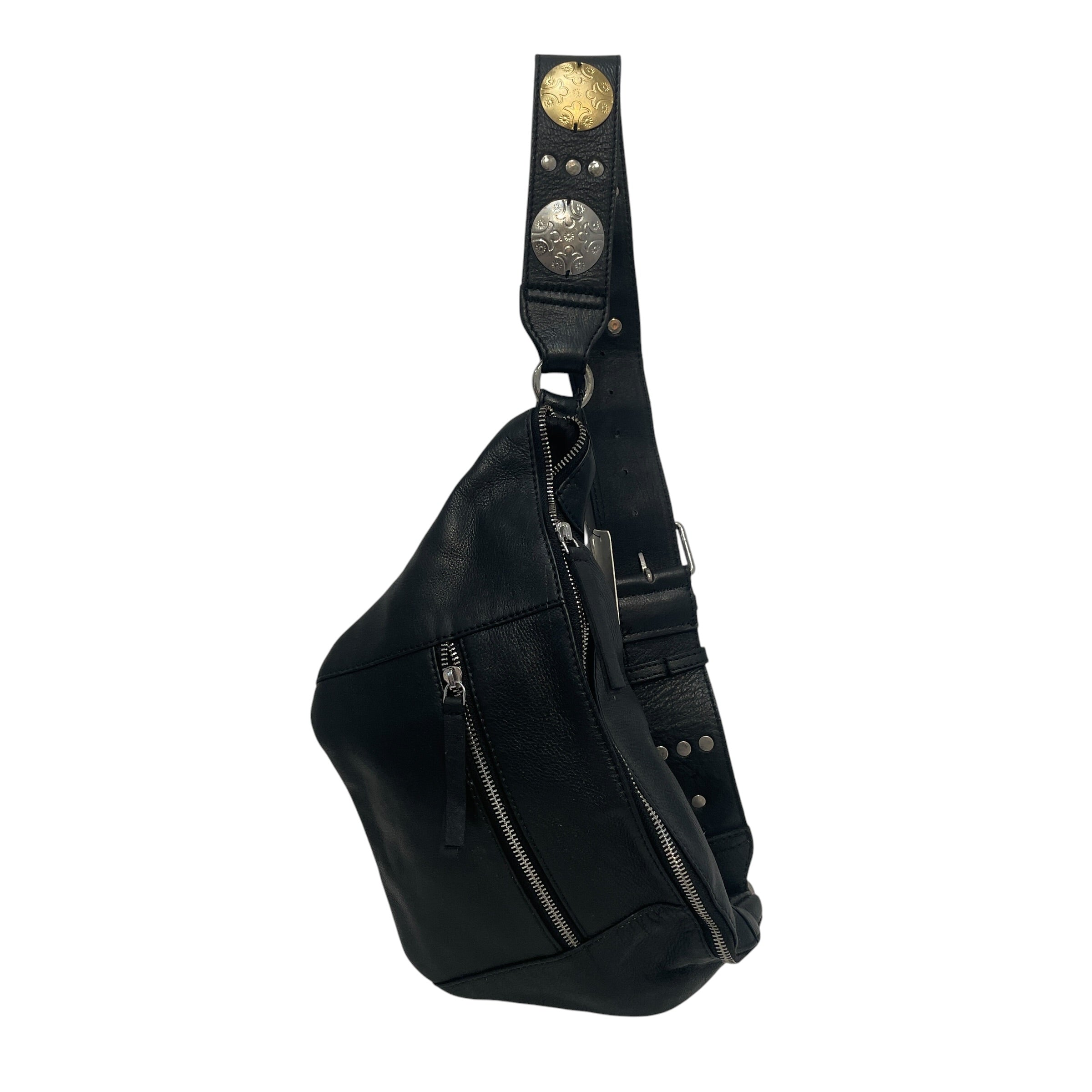 Free People/Fanny Pack/Leather/BLK/Badge Strap Fanny Pack view 1