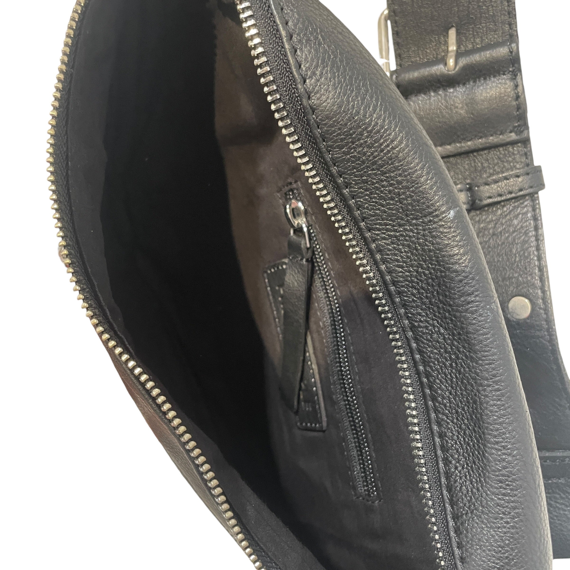 Free People/Fanny Pack/Leather/BLK/Badge Strap Fanny Pack view 3