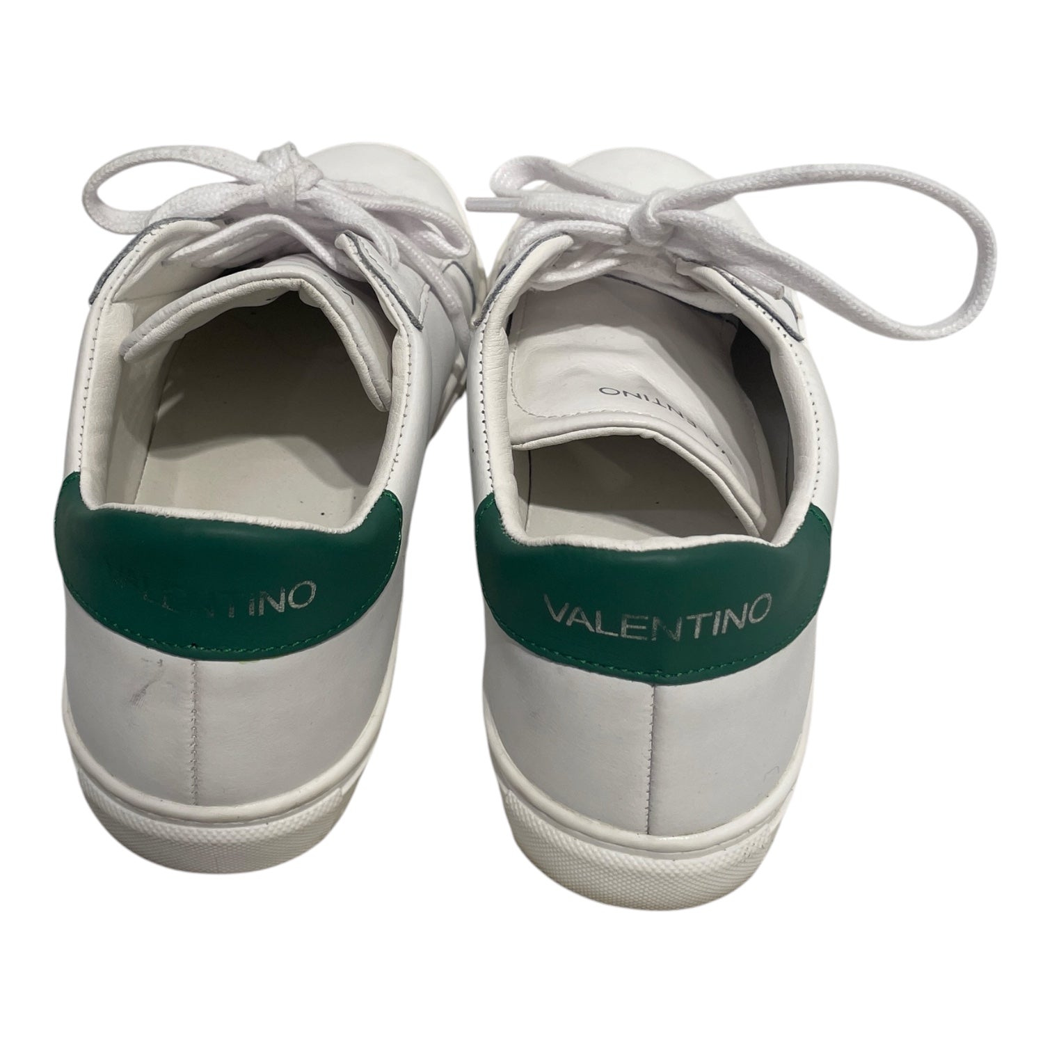 VALENTINO/Low-Sneakers/US 6.5/Leather/WHT/green heel view 3