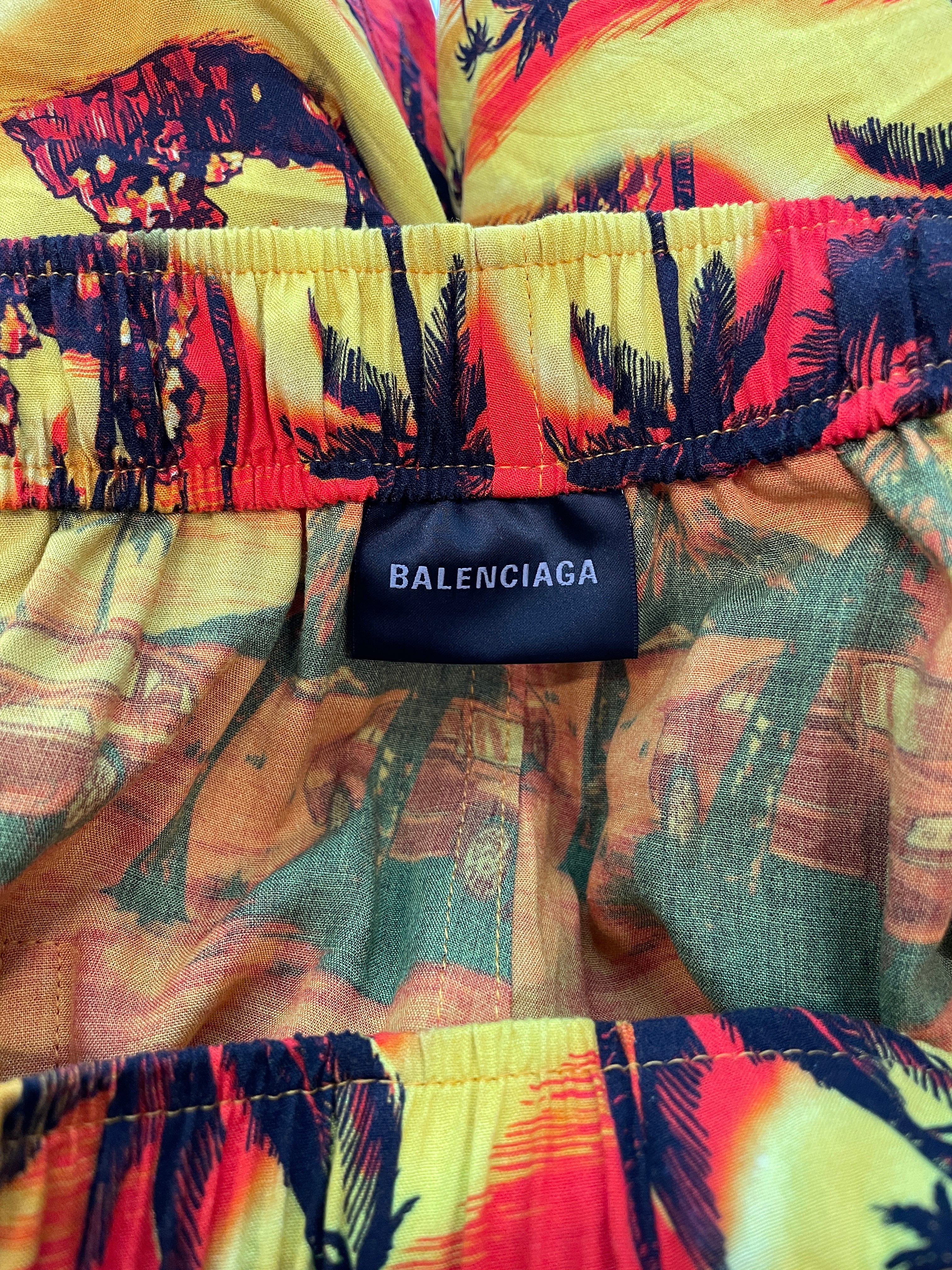 BALENCIAGA/Pants/36/Cotton/ORN/All Over Print/BALENCIAGA HAWAIIAN PRINT PANT view 5