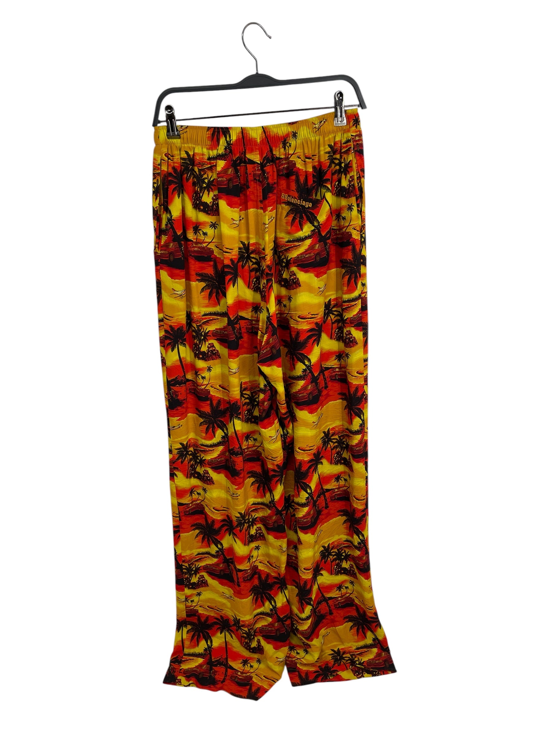 BALENCIAGA/Pants/36/Cotton/ORN/All Over Print/BALENCIAGA HAWAIIAN PRINT PANT view 4