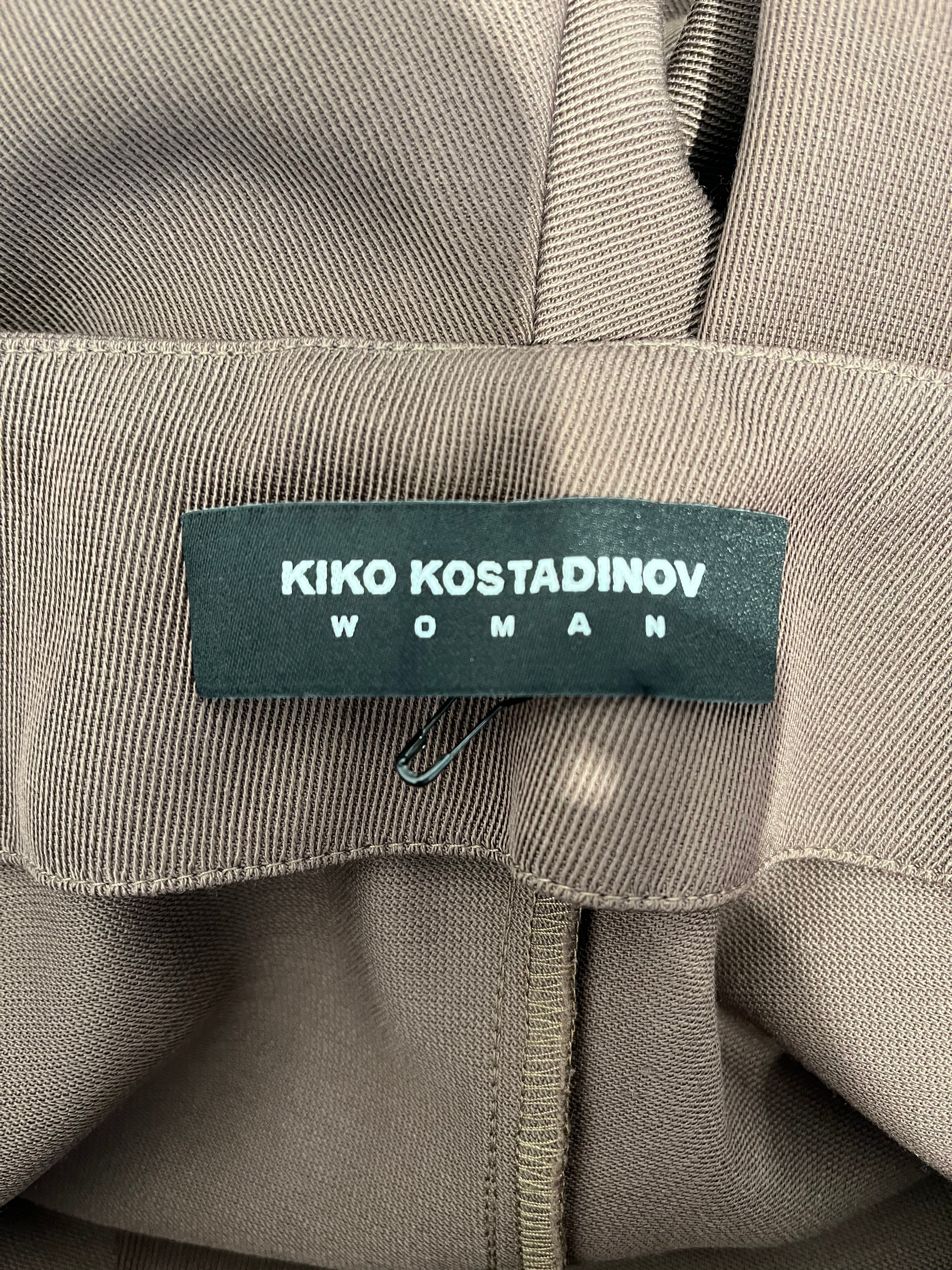 Kiko Kostadinov/Wide Leg Pants/38/Polyester/BRW/zipper details MT24 view 3