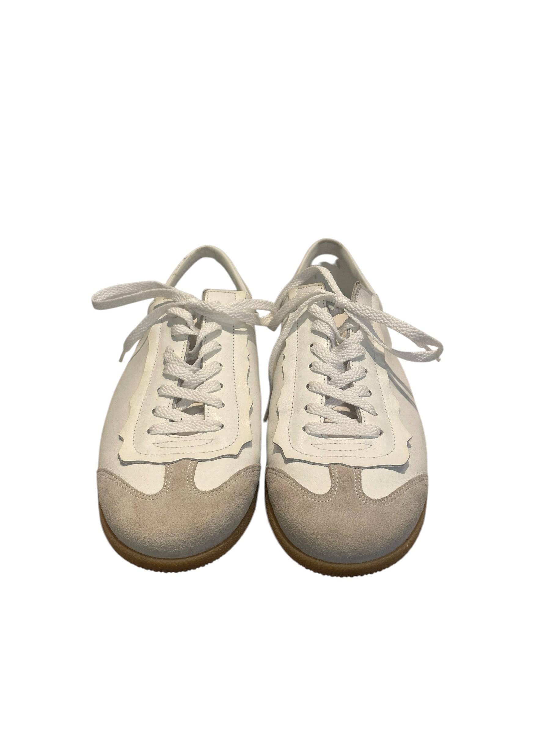 Maison Margiela/Low-Sneakers/EU 45/Leather/WHT/1 stitch heel/khk bottom/22 ci view 1