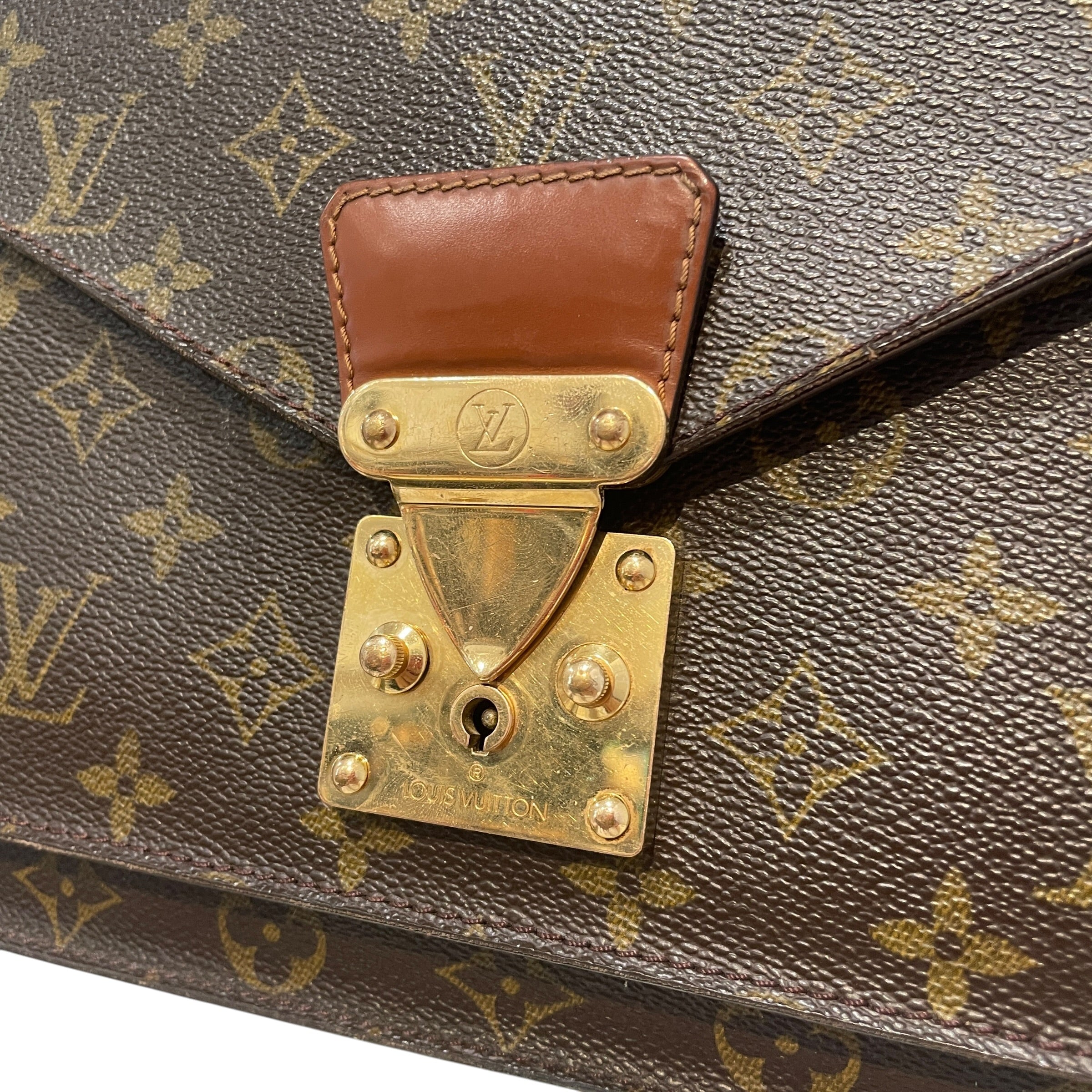 LOUIS VUITTON/Hand Bag/Monogram/Leather/BRW/Monceau Mono 28 Bag SR0051 view 3