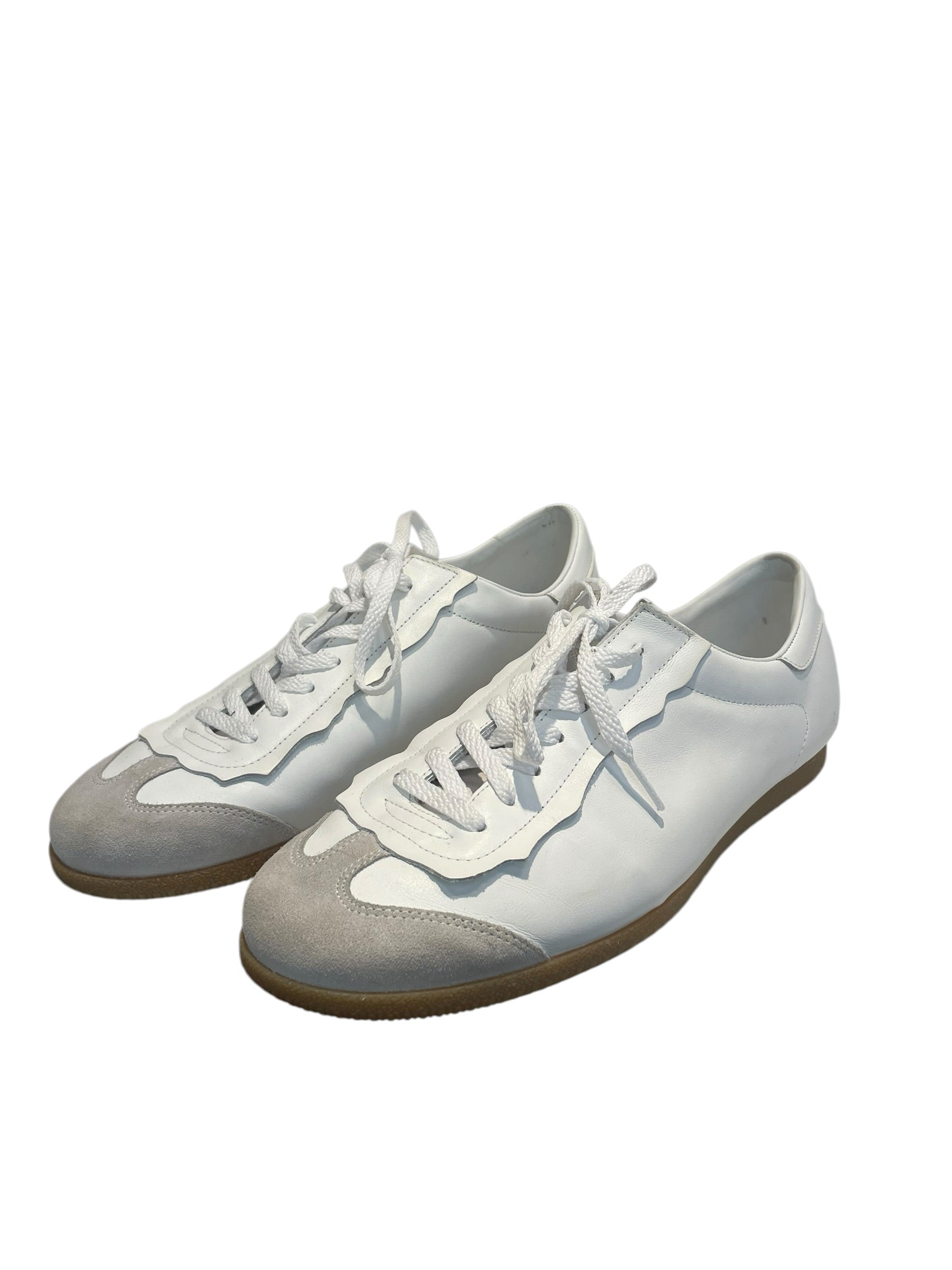Maison Margiela/Low-Sneakers/EU 45/Leather/WHT/1 stitch heel/khk bottom/22 ci view 2