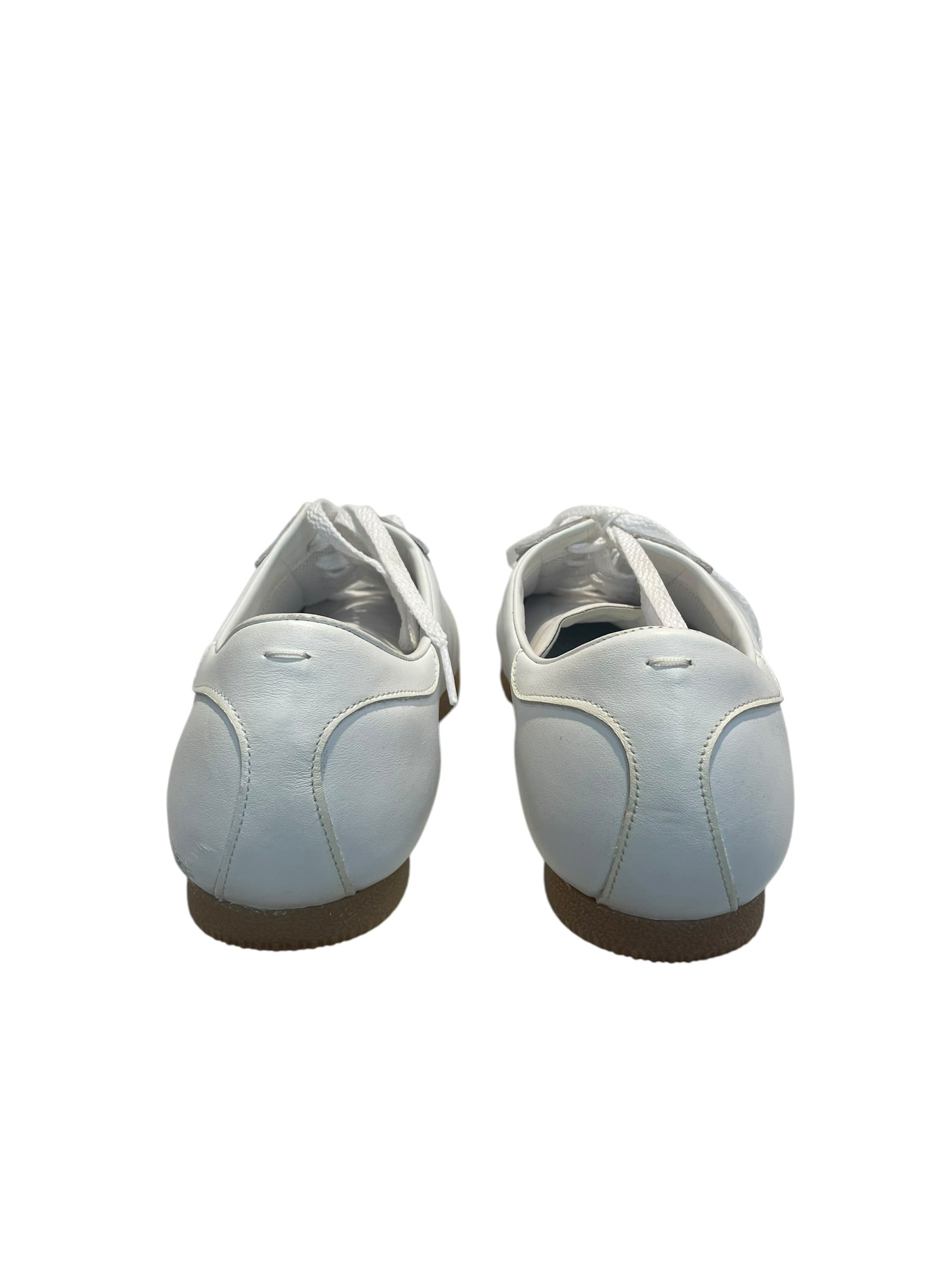 Maison Margiela/Low-Sneakers/EU 45/Leather/WHT/1 stitch heel/khk bottom/22 ci view 4