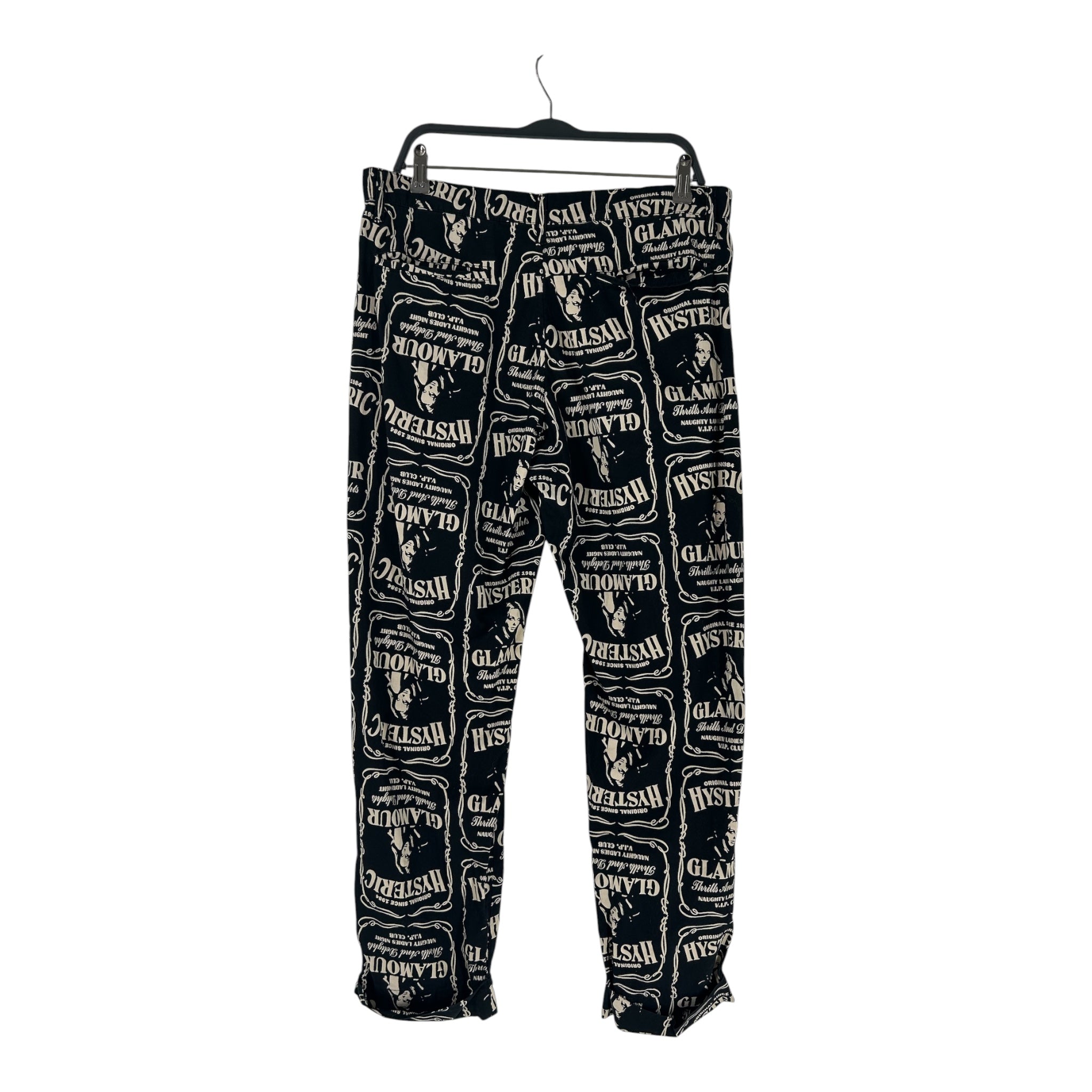 HYSTERIC GLAMOUR/Straight Pants/L/Cotton/BLK/All Over Print/HYSTERIC GLAMOUR ALLOVER PRINT view 2