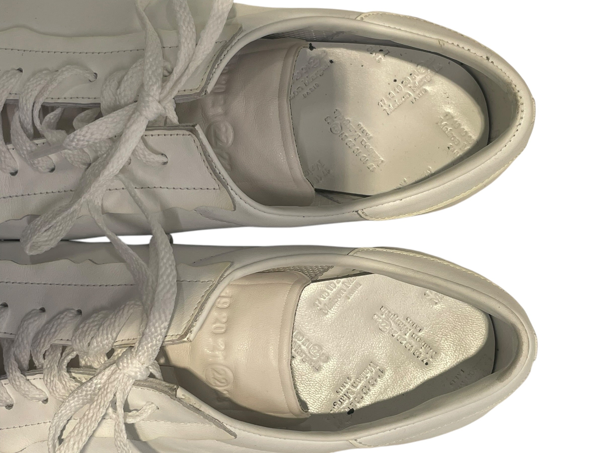 Maison Margiela/Low-Sneakers/EU 45/Leather/WHT/1 stitch heel/khk bottom/22 ci view 7