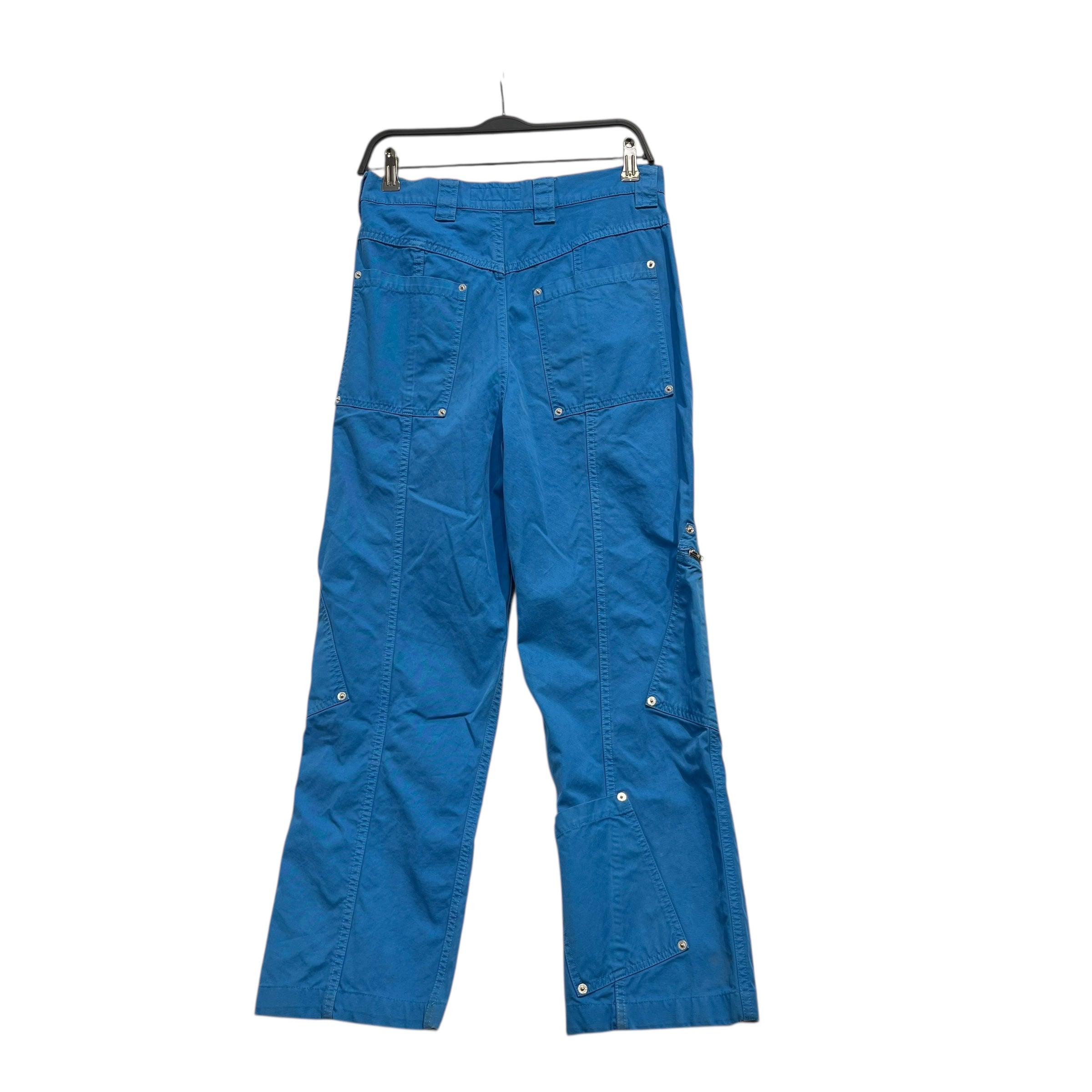 ECKHAUS LATTA/Bottoms/27/Cotton/BLU/diagonal zip pockets view 2