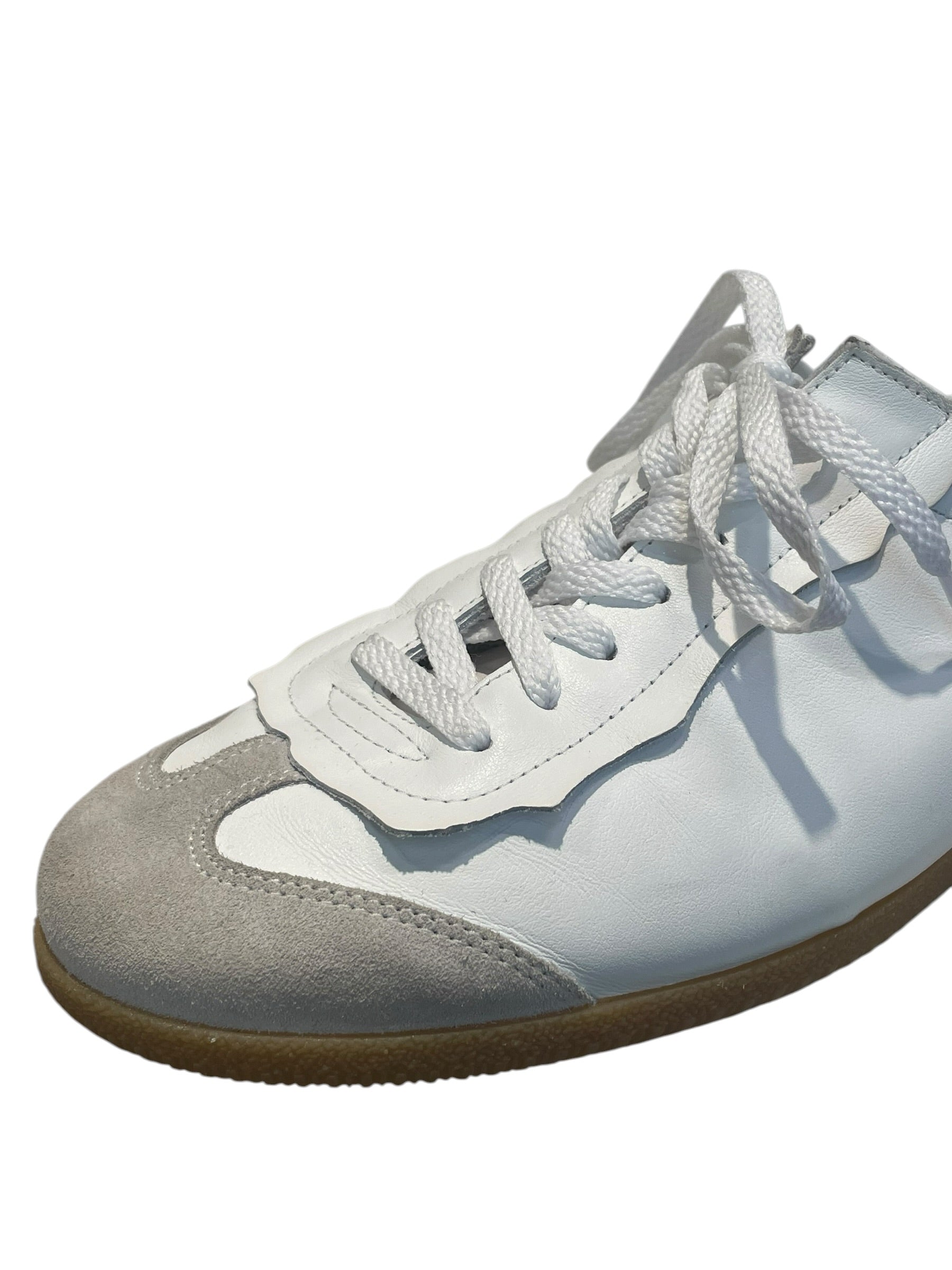Maison Margiela/Low-Sneakers/EU 45/Leather/WHT/1 stitch heel/khk bottom/22 ci view 6