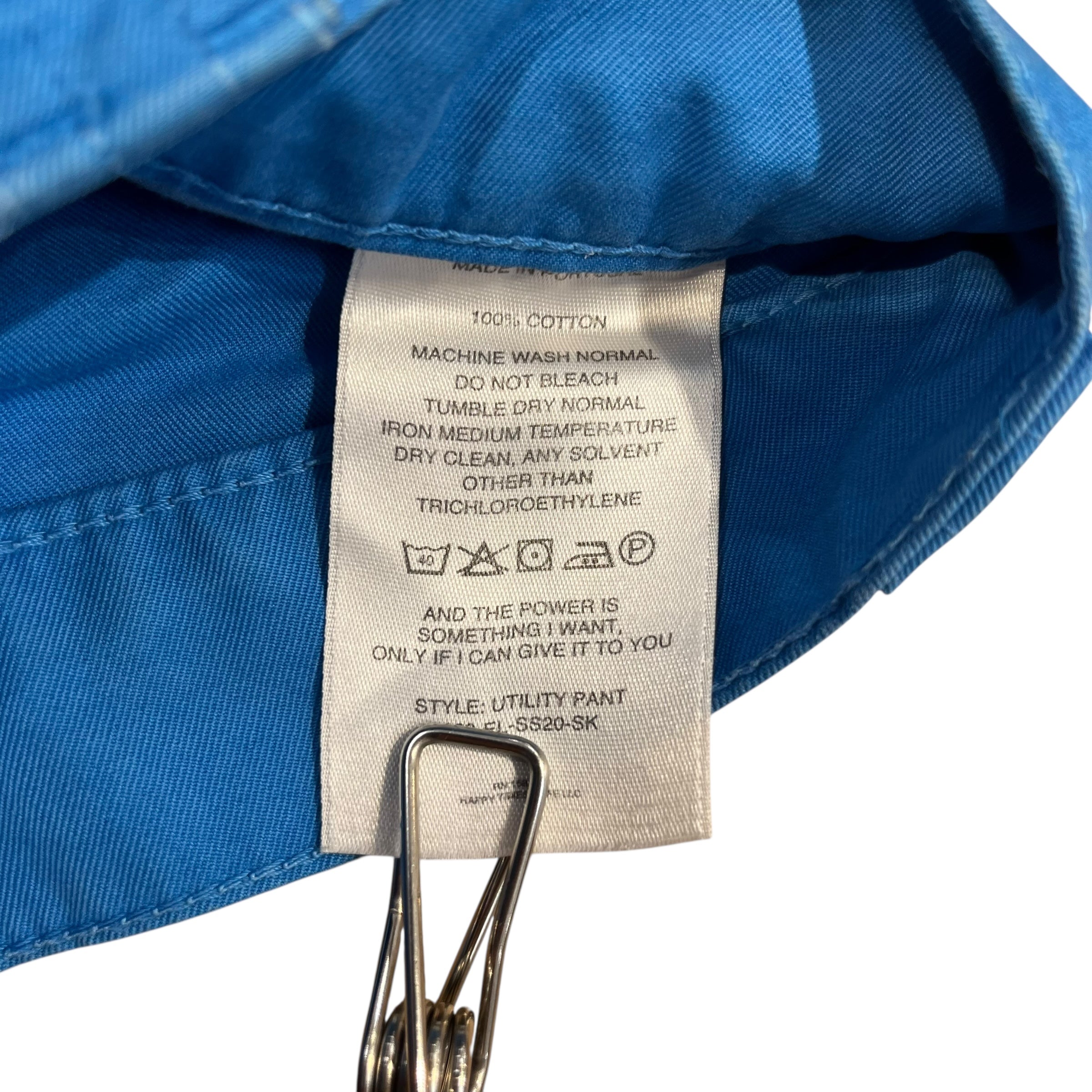 ECKHAUS LATTA/Bottoms/27/Cotton/BLU/diagonal zip pockets view 4