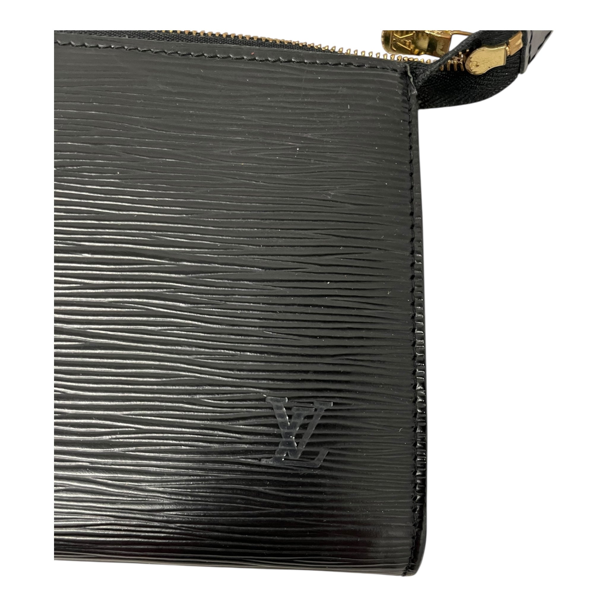 LOUIS VUITTON/Clutch Bag/Leather/BLK/EPI LEATHER POUCHETTE view 3