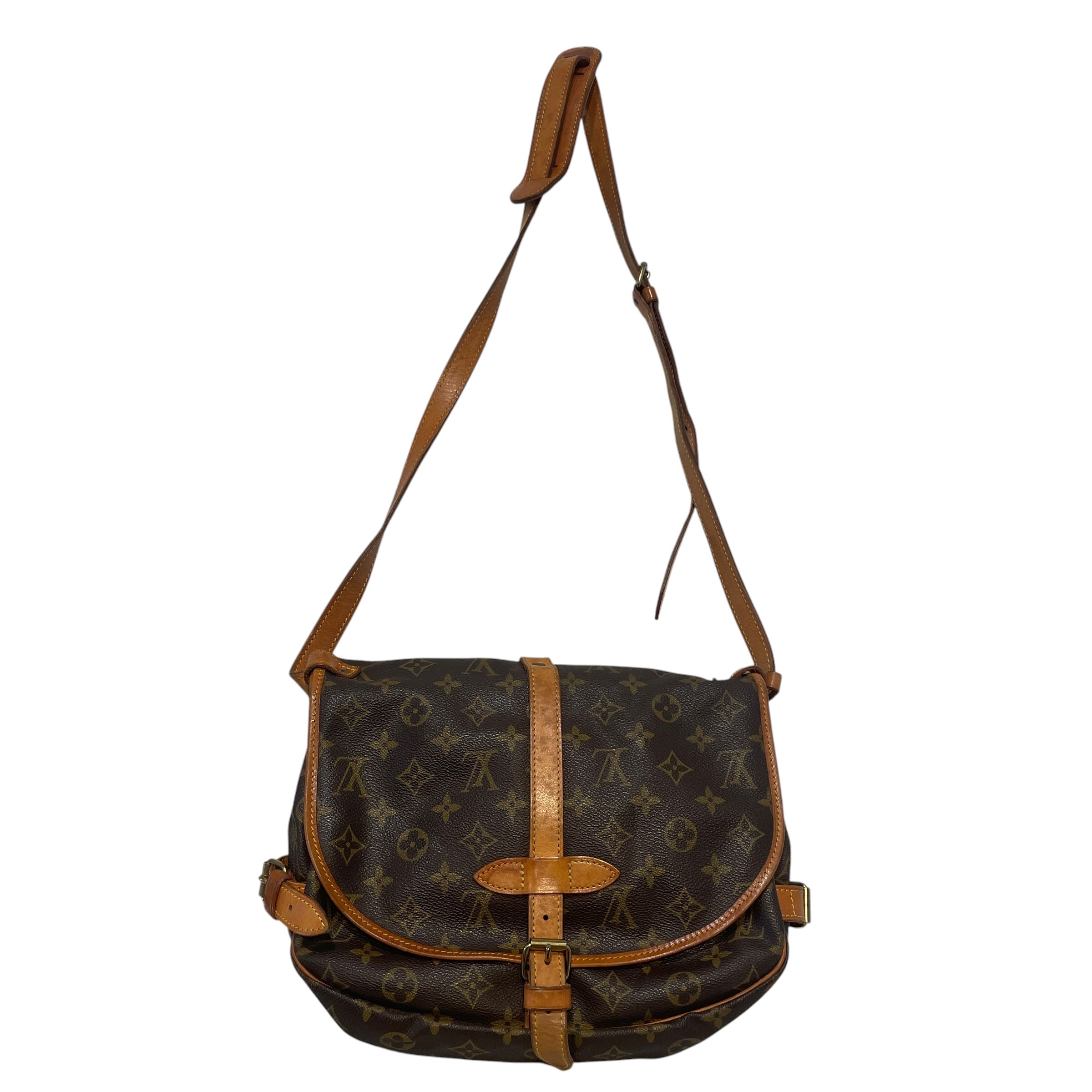 LOUIS VUITTON/Cross Body Bag/Monogram/Leather/BRW/Monogram Saumur 30 view 1