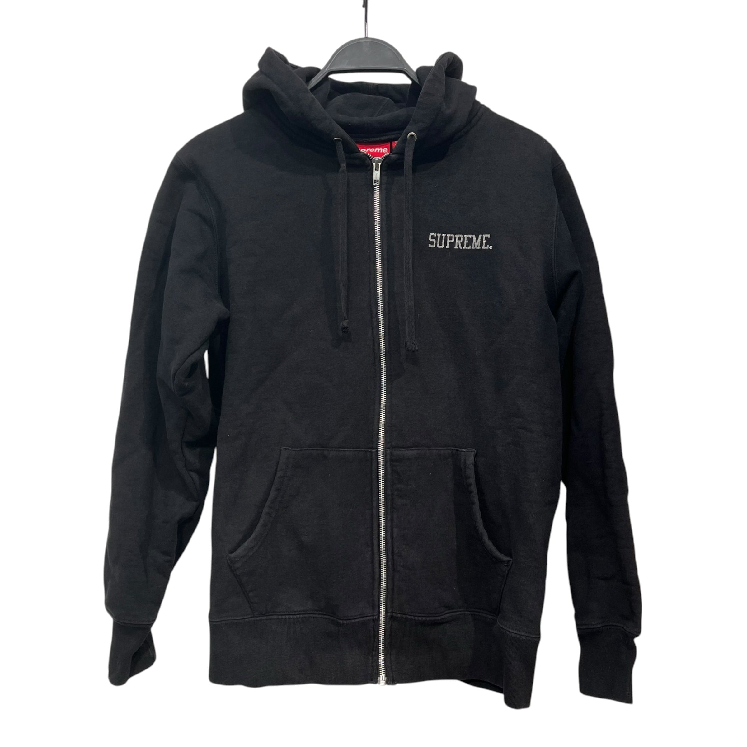 Supreme/Zip Up Hoodie/M/Cotton/BLK/ view 1