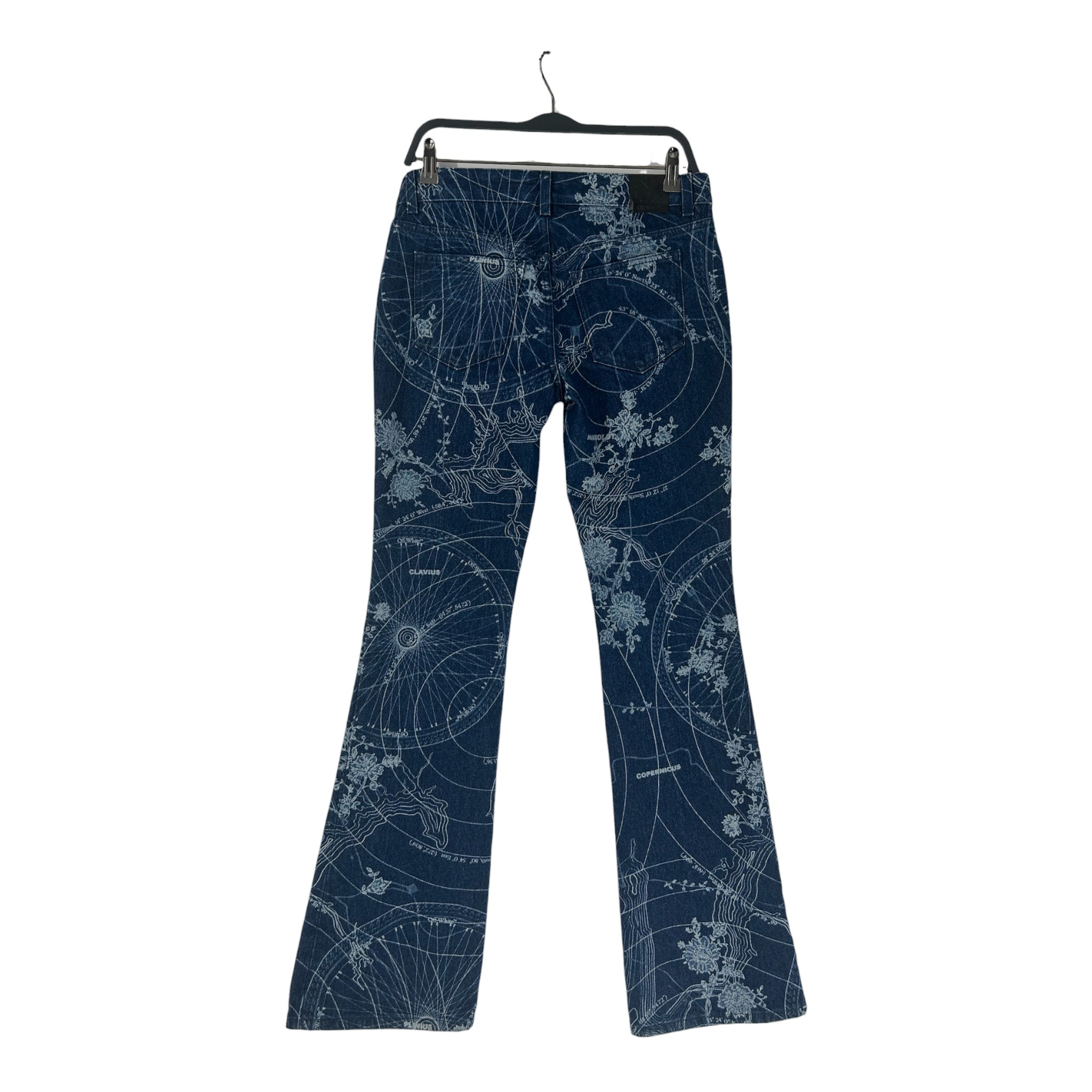 OFF-WHITE/Bootcut Pants/26/Denim/NVY/MAP-PRINT view 2