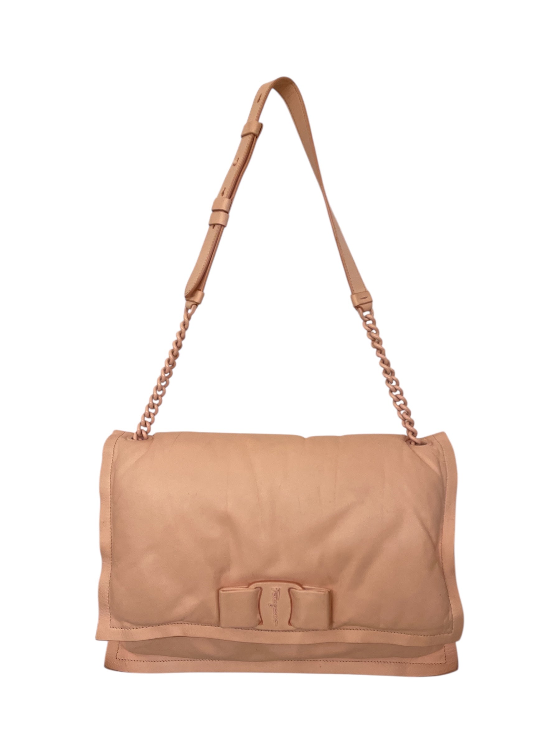 Salvatore Ferragamo/Hand Bag/Leather/PNK/Bow Flap Bag view 1
