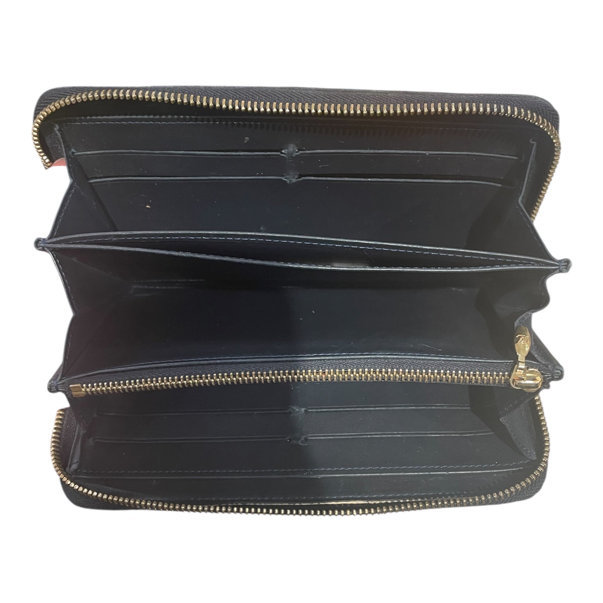 LOUIS VUITTON/Long Wallet/Monogram/BLK/vernis zippy view 5