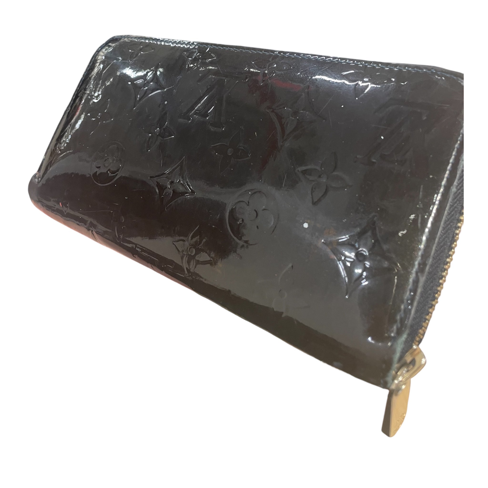 LOUIS VUITTON/Long Wallet/Monogram/BLK/vernis zippy view 6