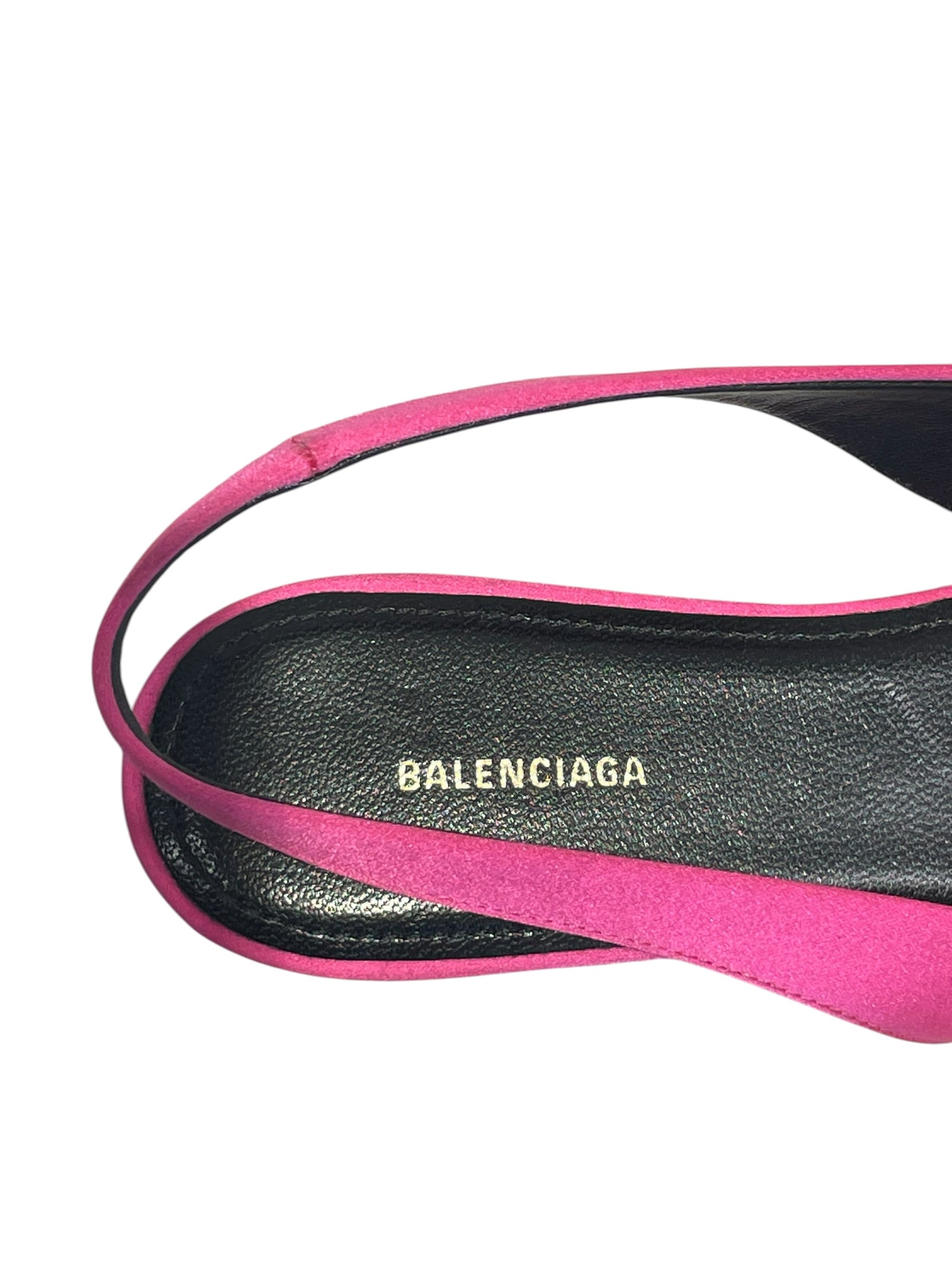 BALENCIAGA/Flat Shoes/US 5.5/Suede/PNK/POINTED TOE/SILVER LOGO view 8