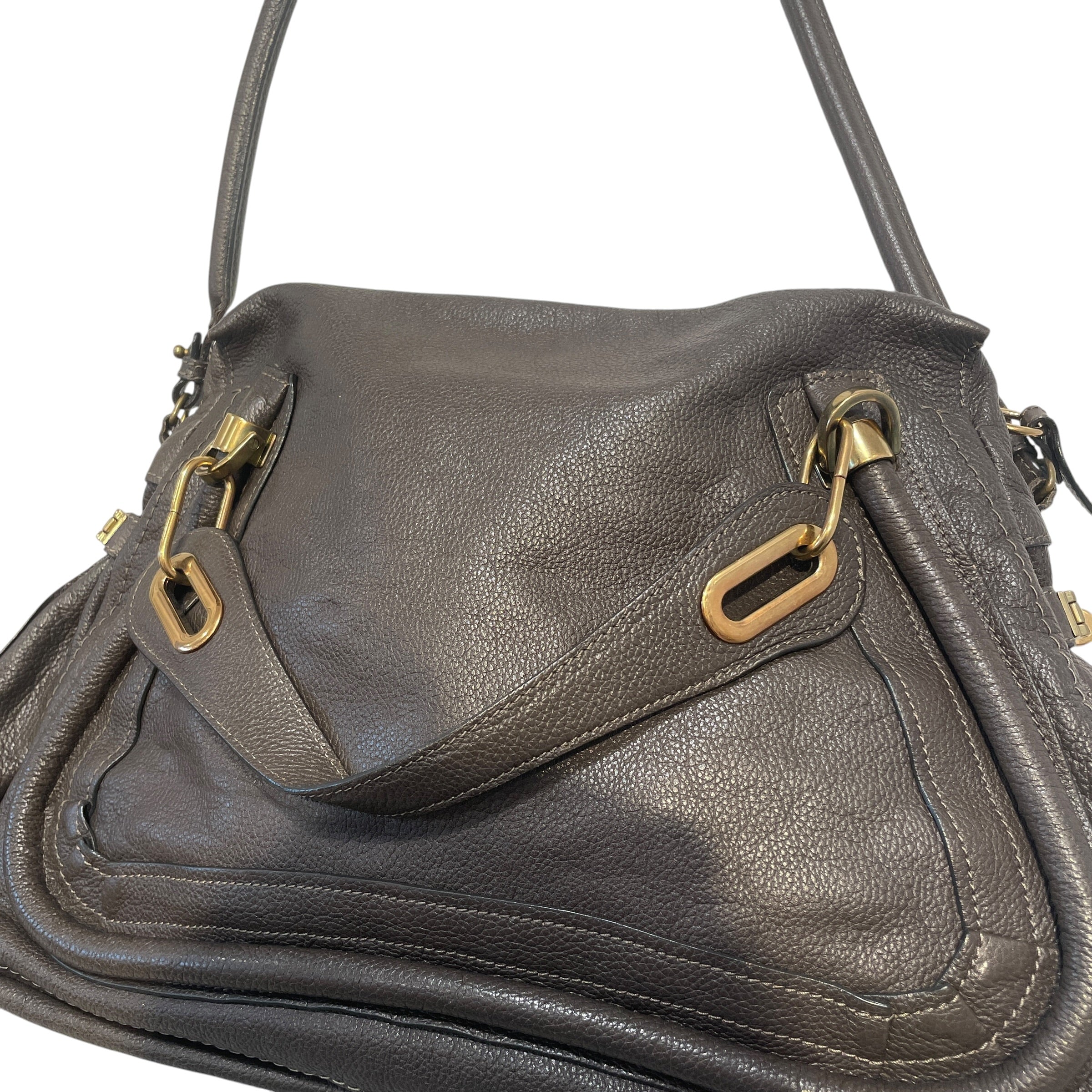 Chloe/Hand Bag/Leather/GRY/Paraty Large view 3