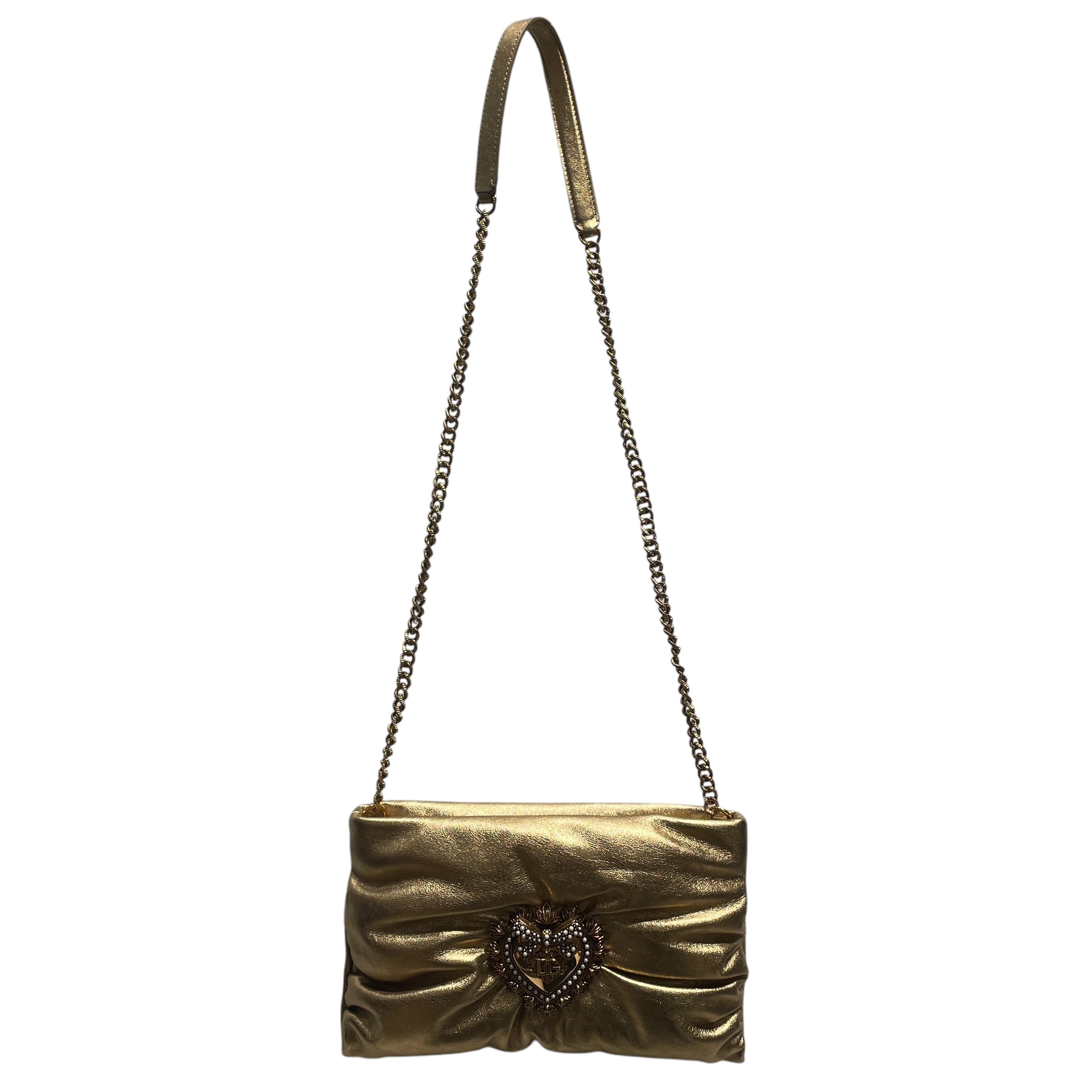 DOLCE&GABBANA/Cross Body Bag/S/Leather/GLD/Devotion view 1