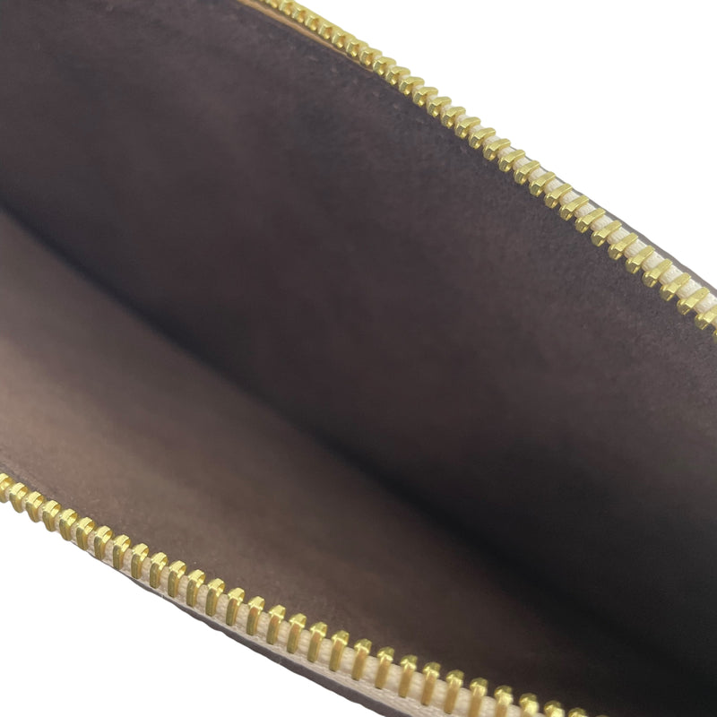 LOUIS VUITTON/Clutch Bag/Monogram/Leather/CRM/MONOGRAM IMPRINTED CLUTCH