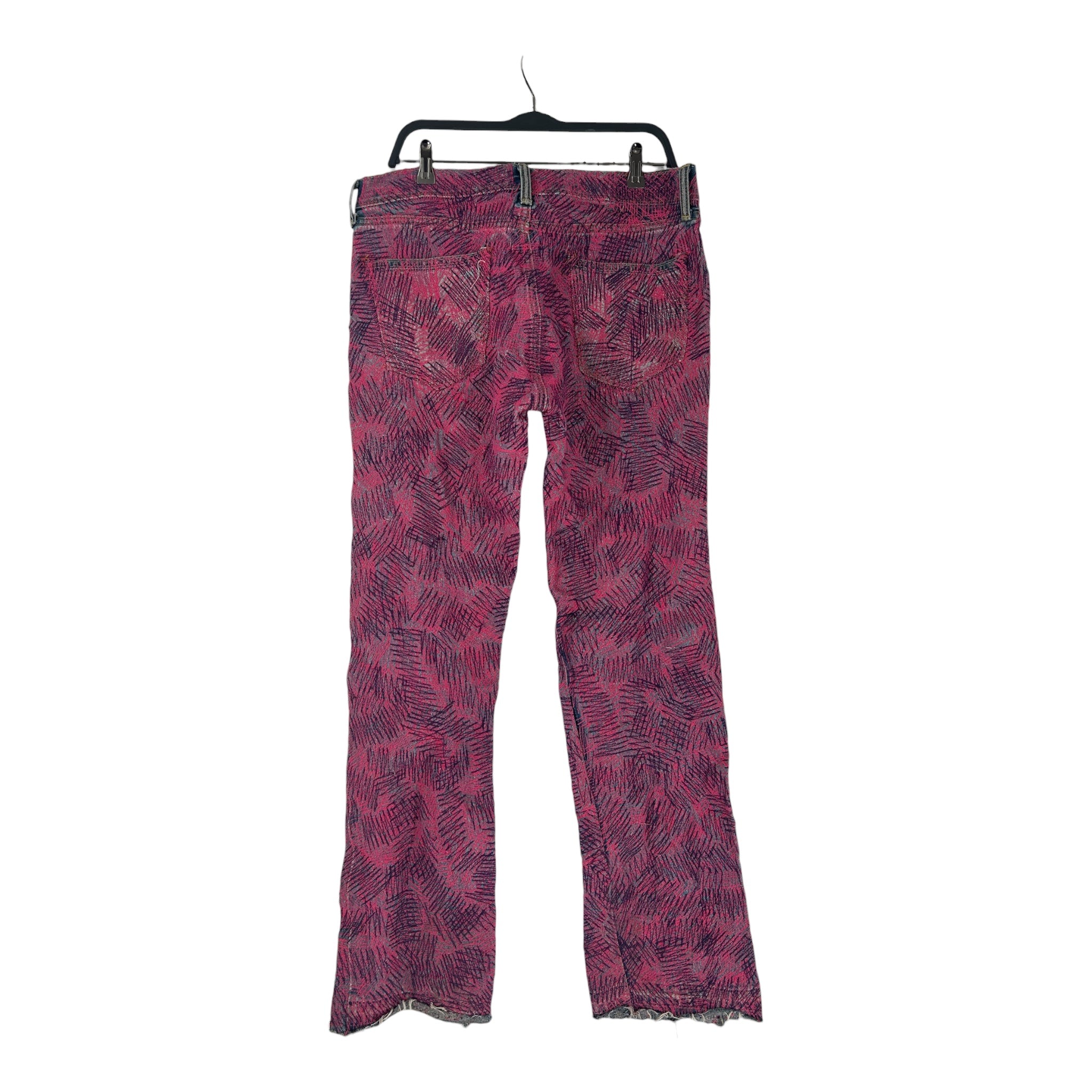 EARTHLING VIP/Straight Pants/34/Cotton/BLU/PINK AND PURPLE BORO STITCH view 2