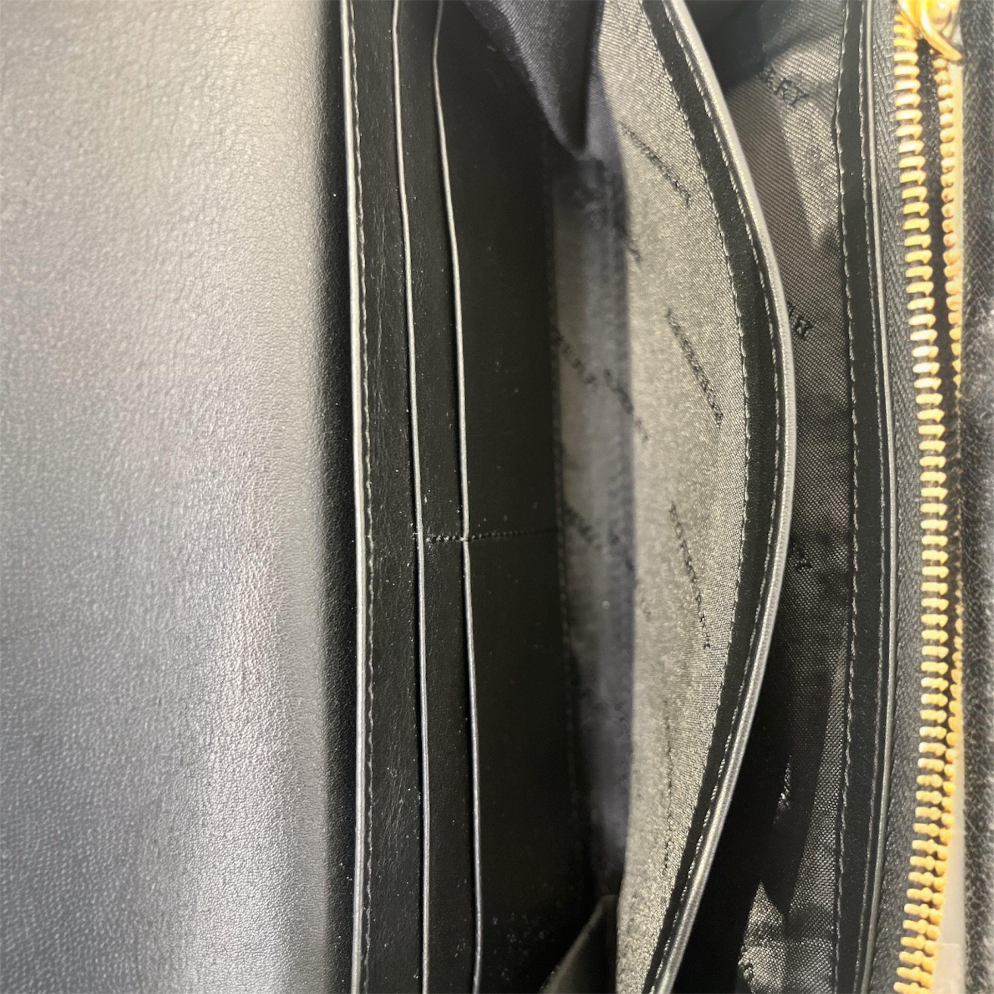 BURBERRY/Long Wallet/Plaid/Leather/BLK/Continental TIVTIT126 view 3