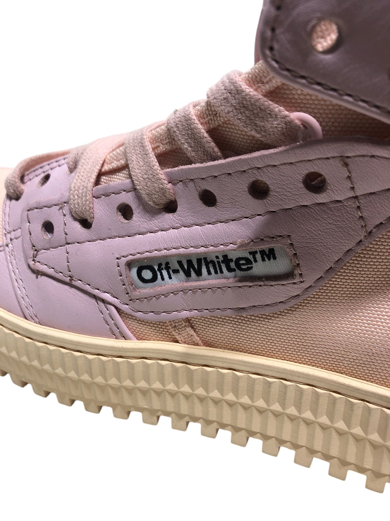 OFF-WHITE/Hi-Sneakers/US 7/Leather/PNK/COURT 3.0