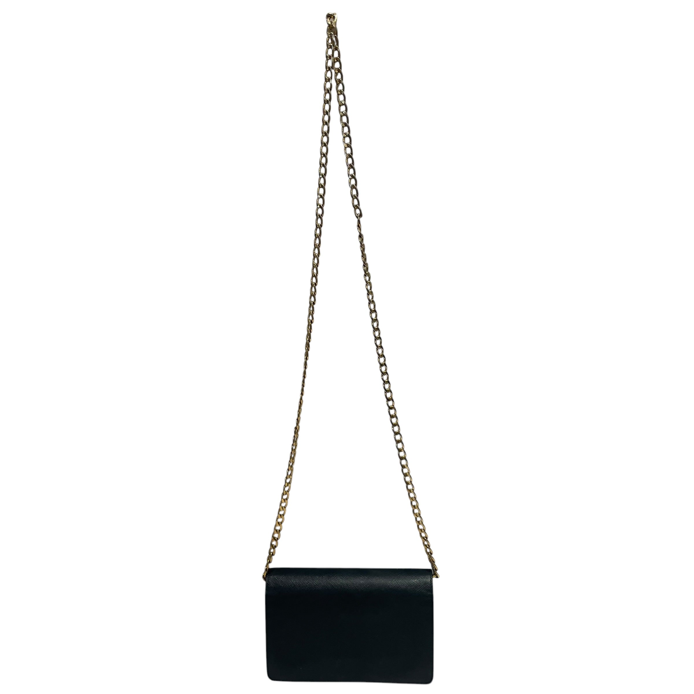 PRADA/Cross Body Bag/Leather/BLK/Prada Saffiano view 2