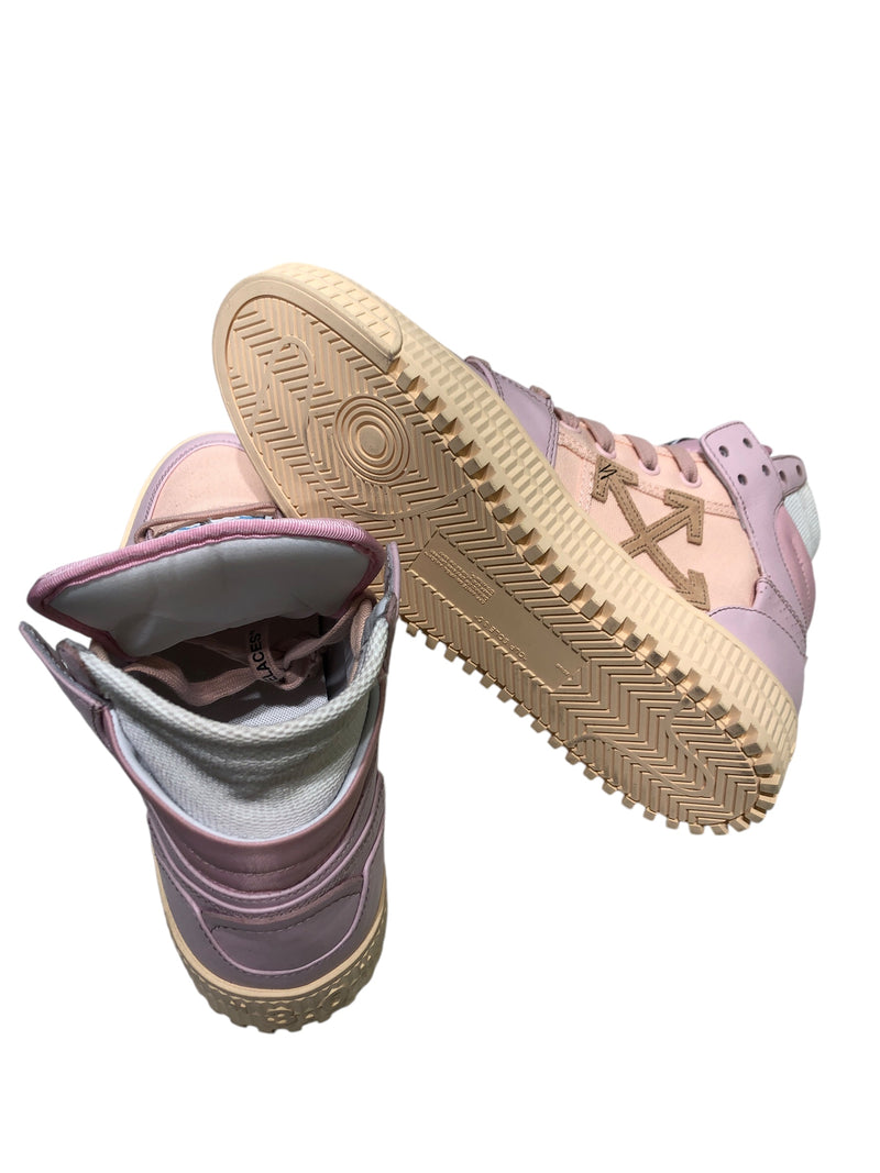 OFF-WHITE/Hi-Sneakers/US 7/Leather/PNK/COURT 3.0