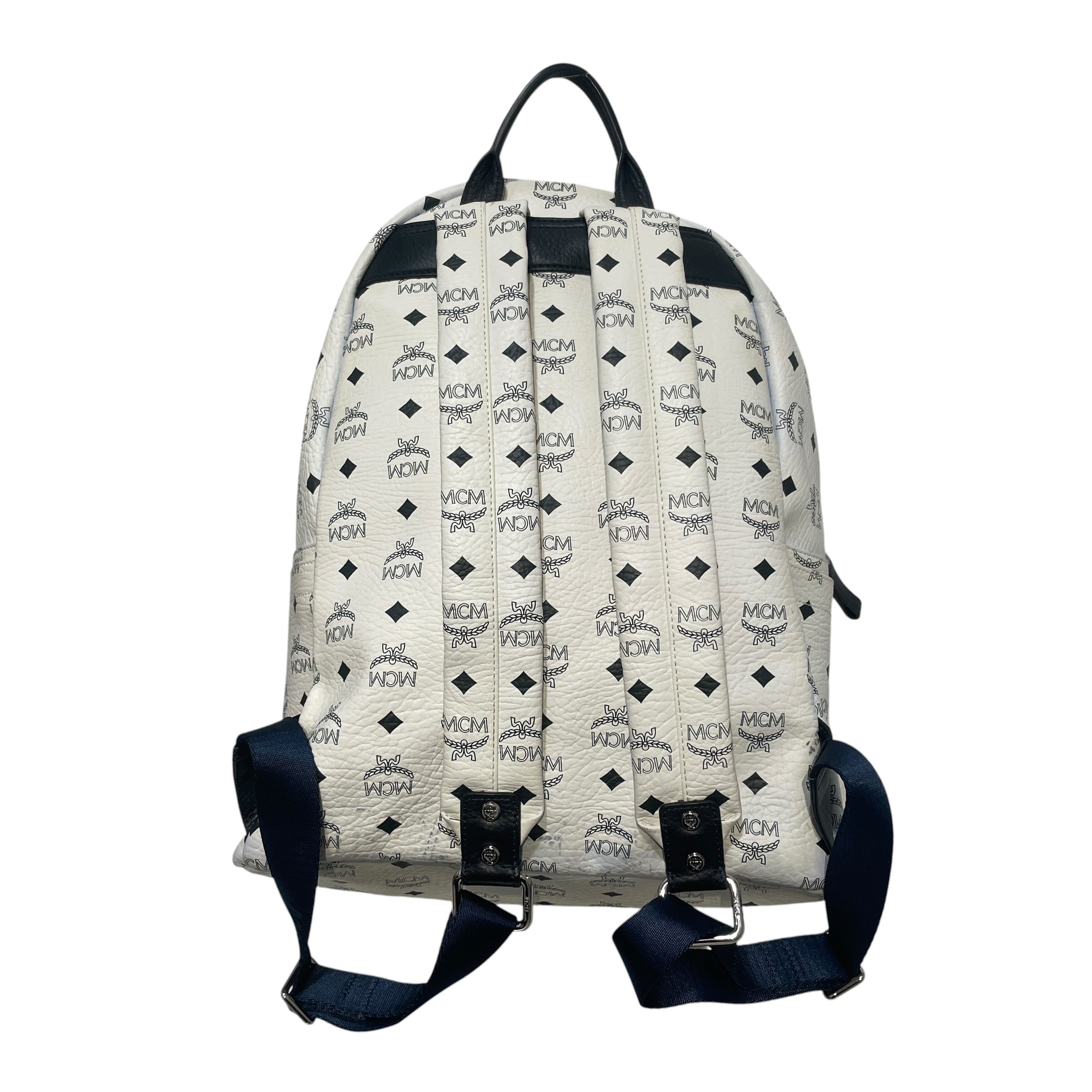 MCM/Backpack/Monogram/Leather/WHT/Studded Stark BackPack view 2