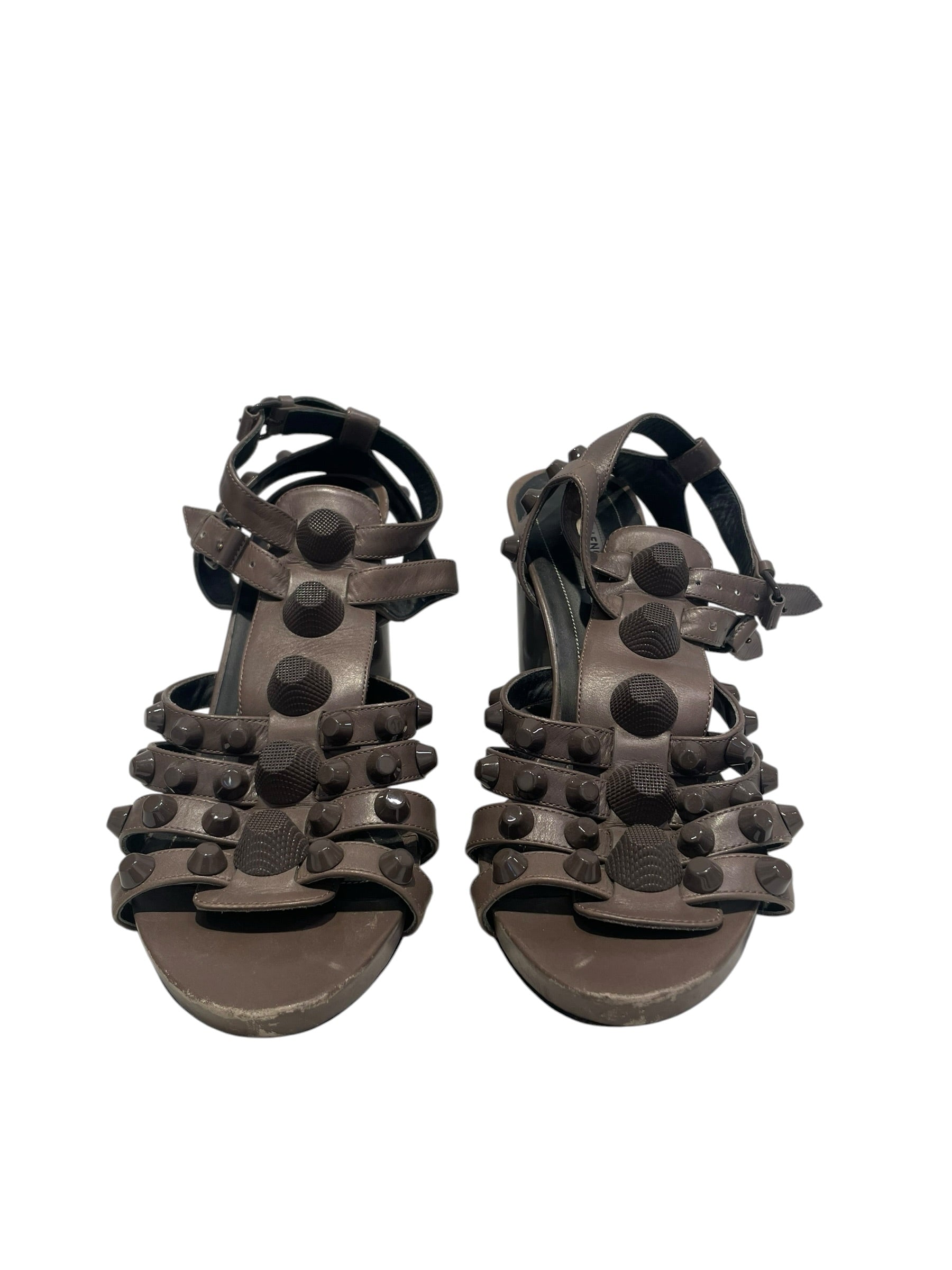 BALENCIAGA/Sandals/EU 39/Leather/BRW/gladiator/cagole view 1