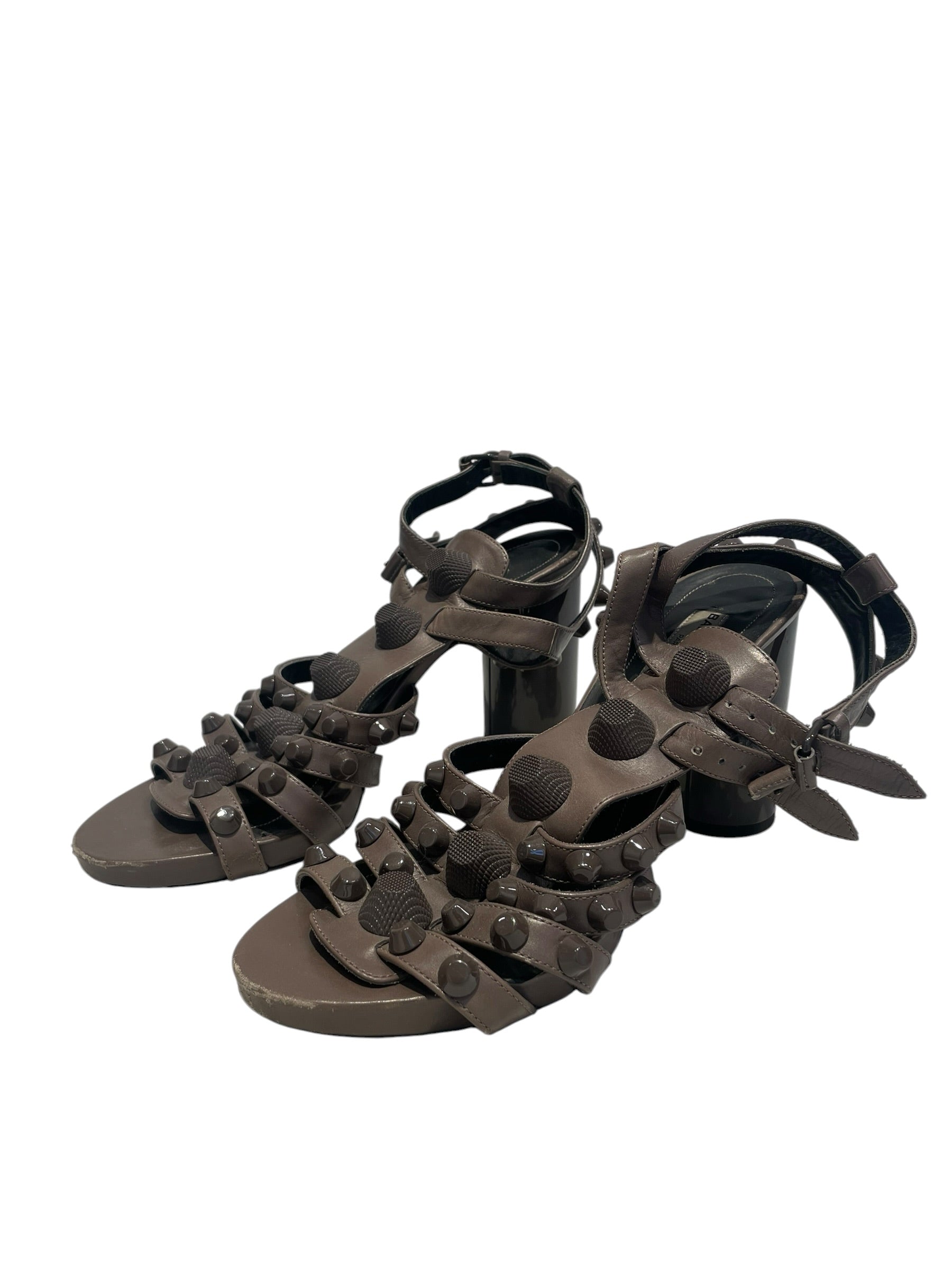 BALENCIAGA/Sandals/EU 39/Leather/BRW/gladiator/cagole view 3