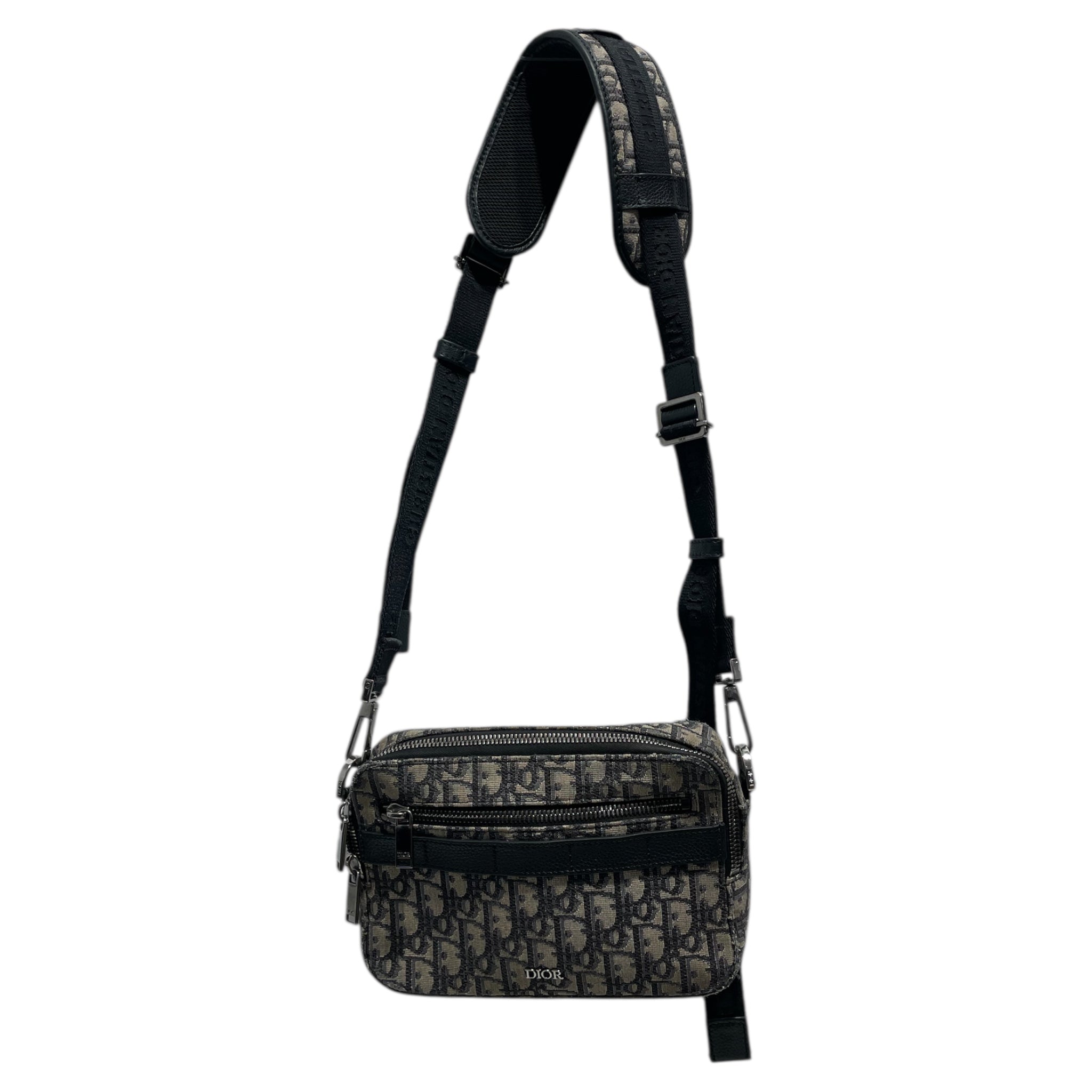 Christian Dior/Cross Body Bag/Monogram/GRY/Messenger Oblique Jacquard view 1