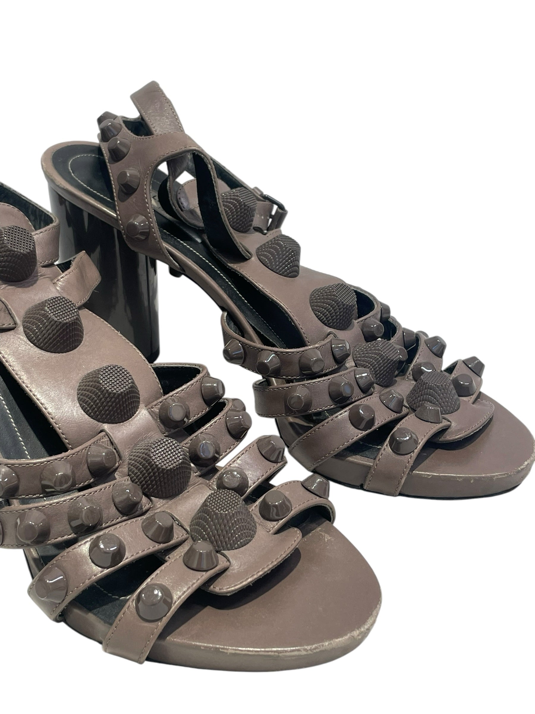 BALENCIAGA/Sandals/EU 39/Leather/BRW/gladiator/cagole view 6
