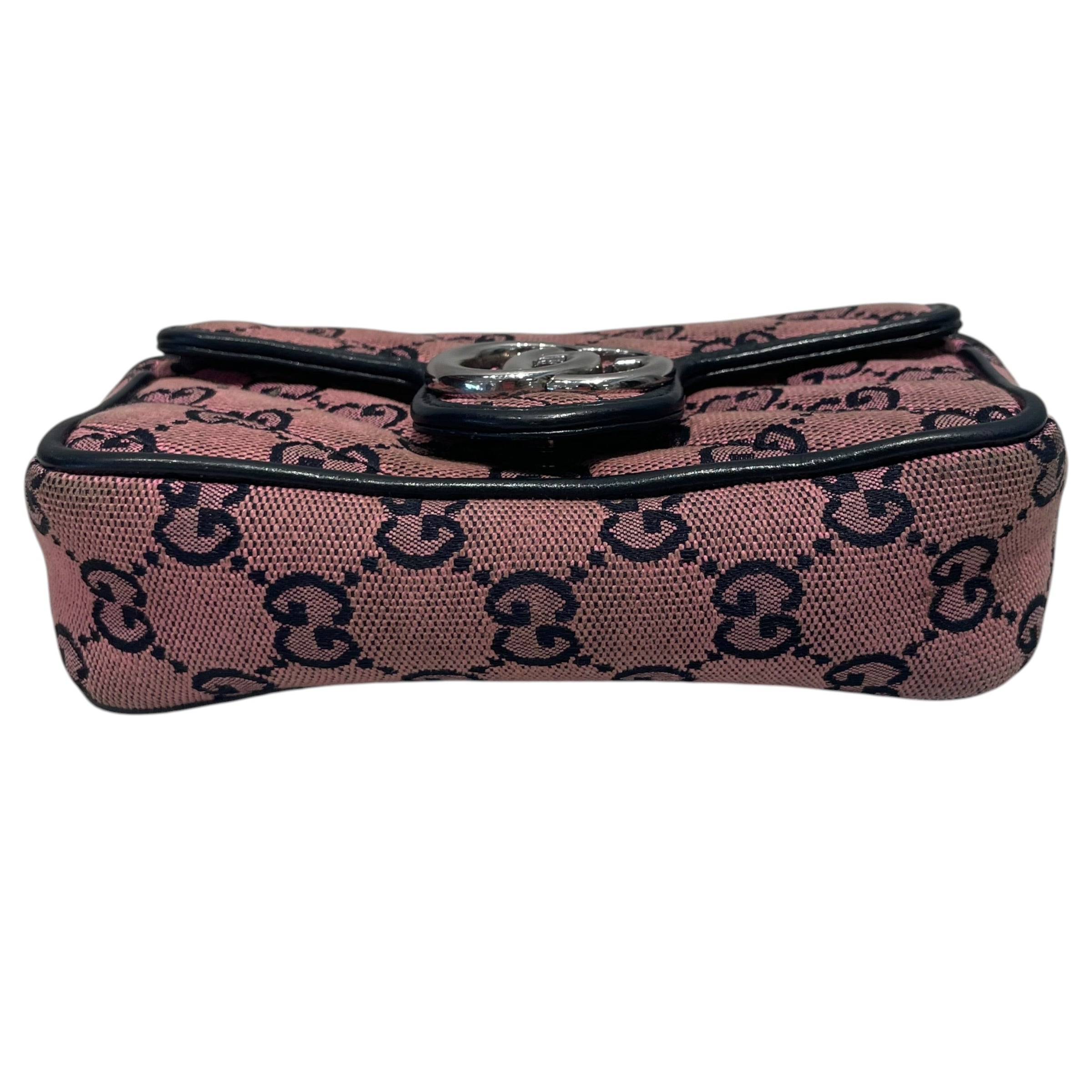 GUCCI/Cross Body Bag/Monogram/Cotton/PNK/MINI GG MARMOT view 4
